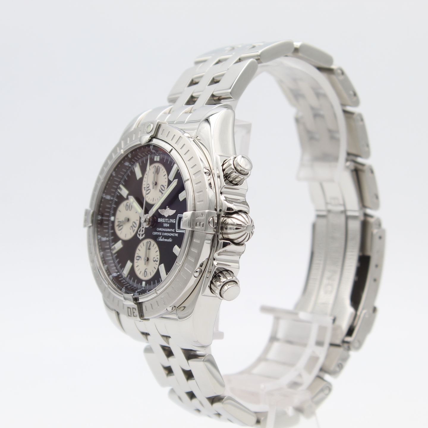 Breitling Chronomat Evolution A13356 (Unknown (random serial)) - Black dial 48 mm Steel case (3/8)