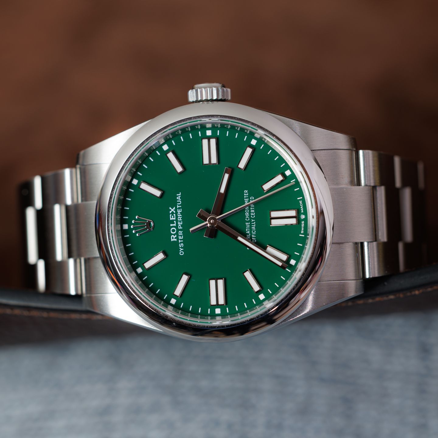 Rolex Oyster Perpetual 41 134300 (2025) - Groen wijzerplaat 41mm Staal (2/4)