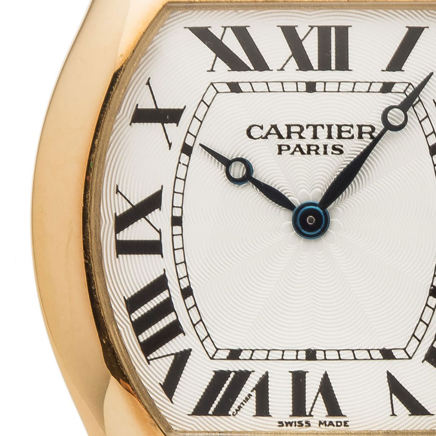 Cartier Tortue 2496C (2010) - Silver dial 34 mm Yellow Gold case (6/6)