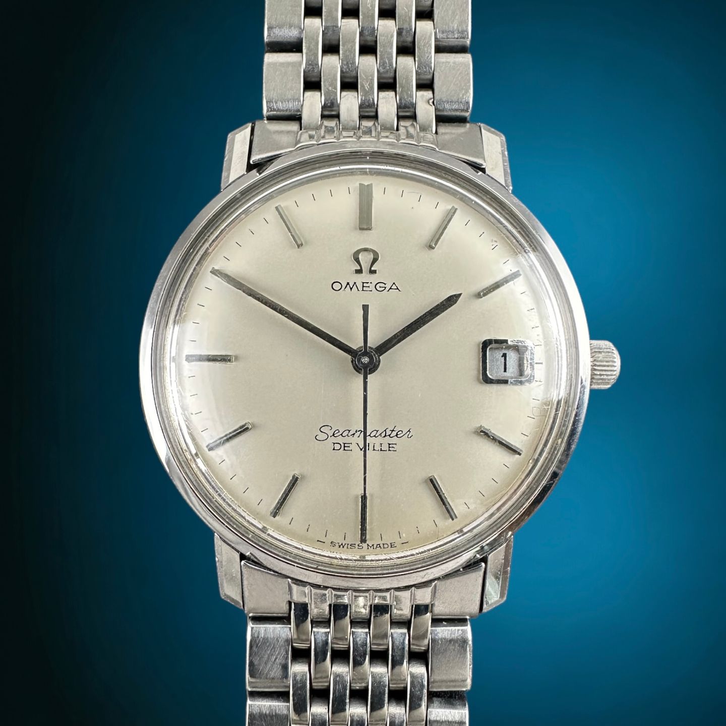 Omega Seamaster 136.010 (1968) - Wit wijzerplaat 34mm Staal (1/8)