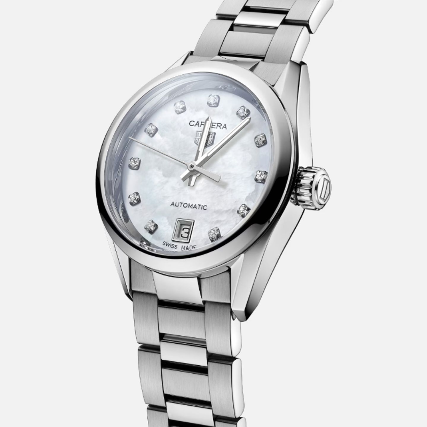 TAG Heuer Carrera Lady WBN2412.BA0621 (2024) - Wit wijzerplaat 29mm Staal (1/1)