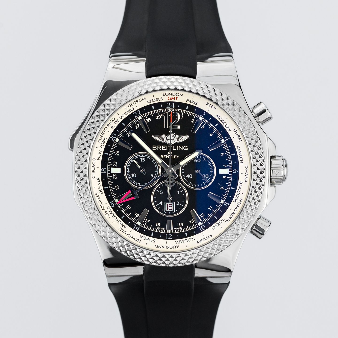 Breitling for Bentley A4736212/B919BKR (Unknown (random serial)) - Black dial 49 mm Steel case (1/8)