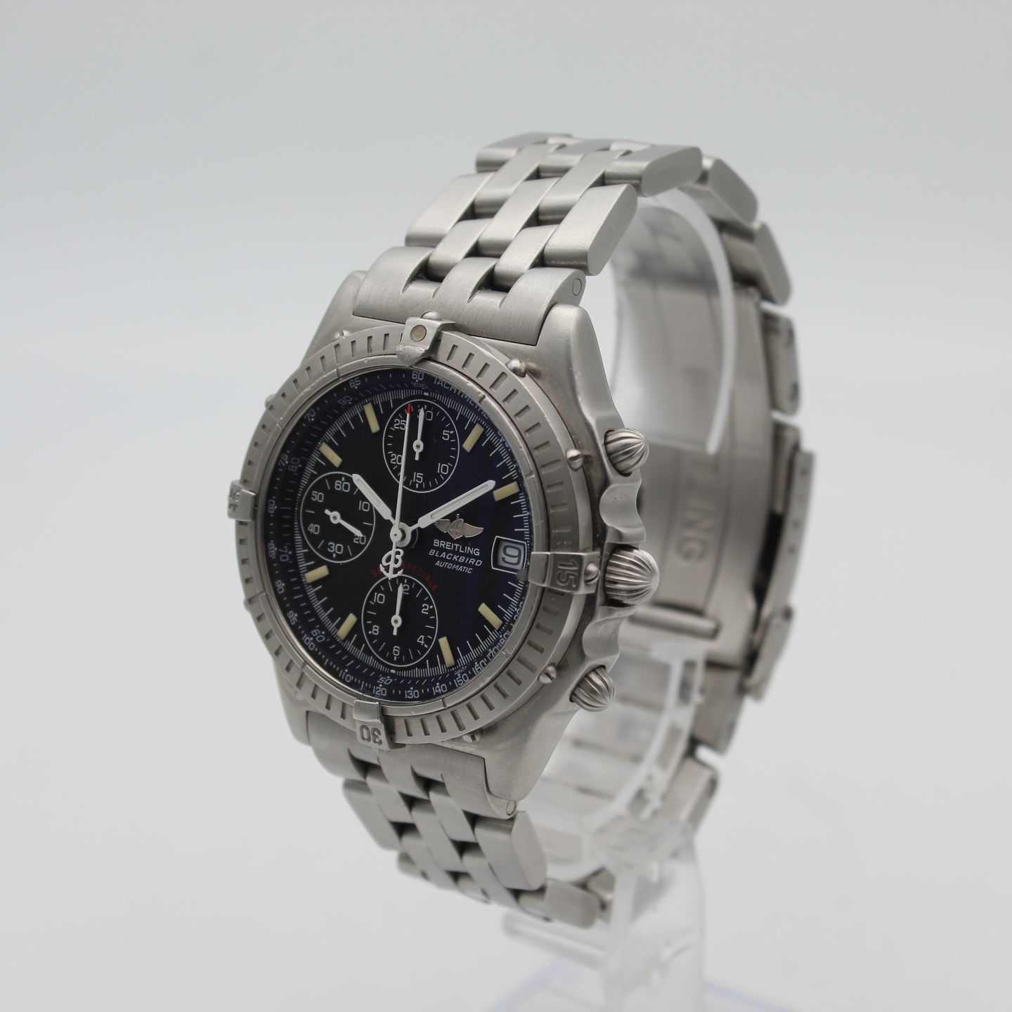 Breitling Blackbird A13350 (2000) - Zwart wijzerplaat 40mm Staal (2/8)