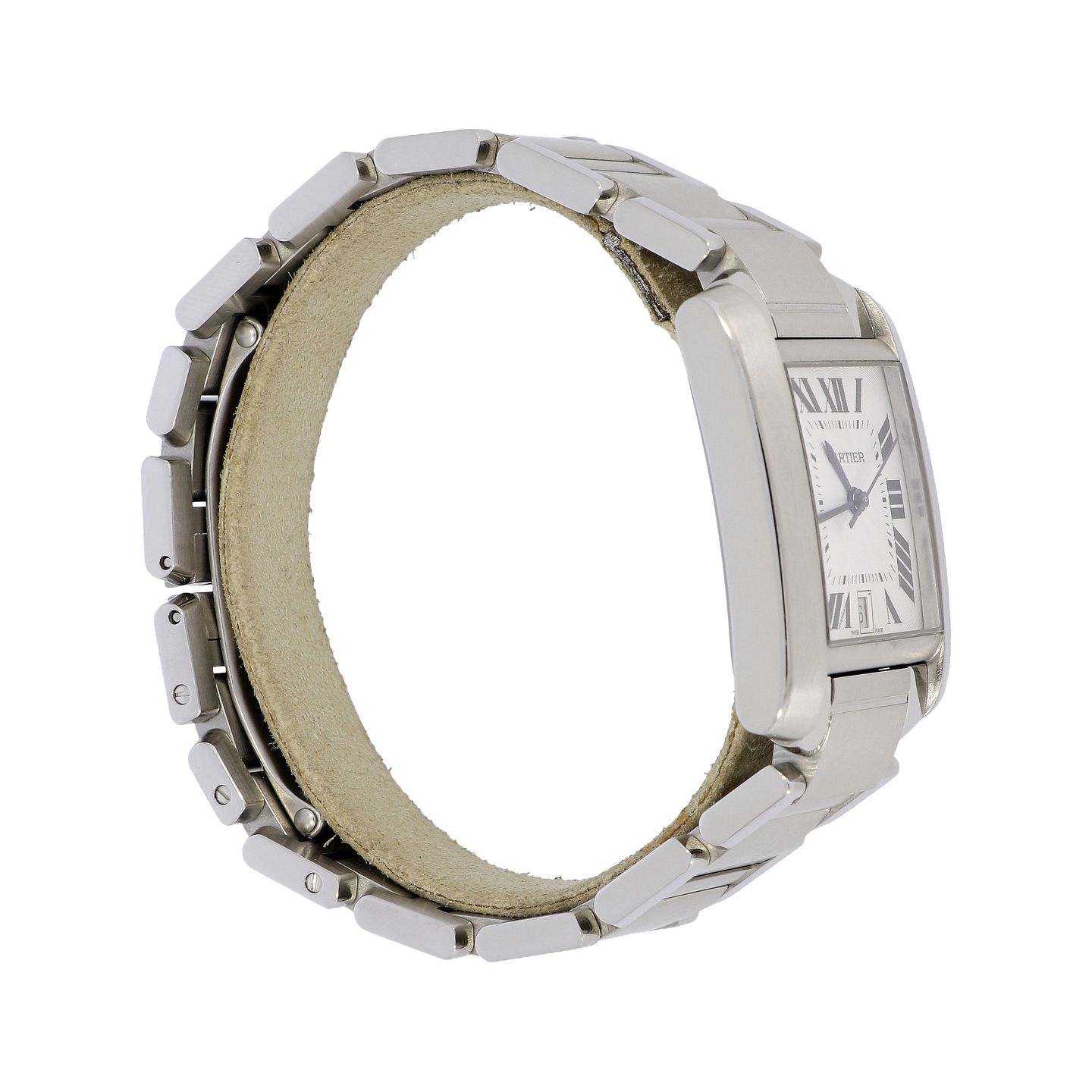 Cartier Tank Française W51002Q3 (2013) - Silver dial 28 mm Steel case (7/8)