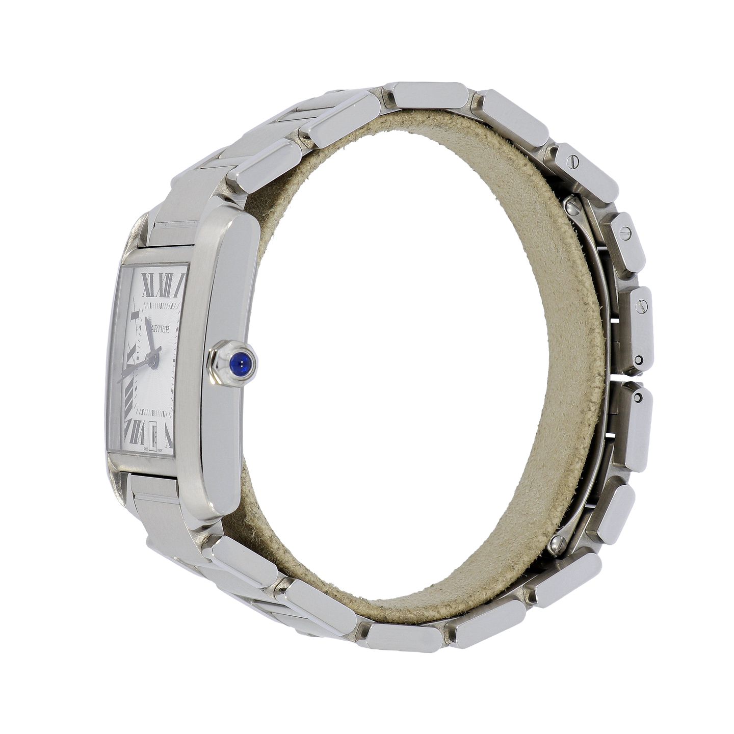 Cartier Tank Française W51002Q3 (2013) - Silver dial 28 mm Steel case (6/8)