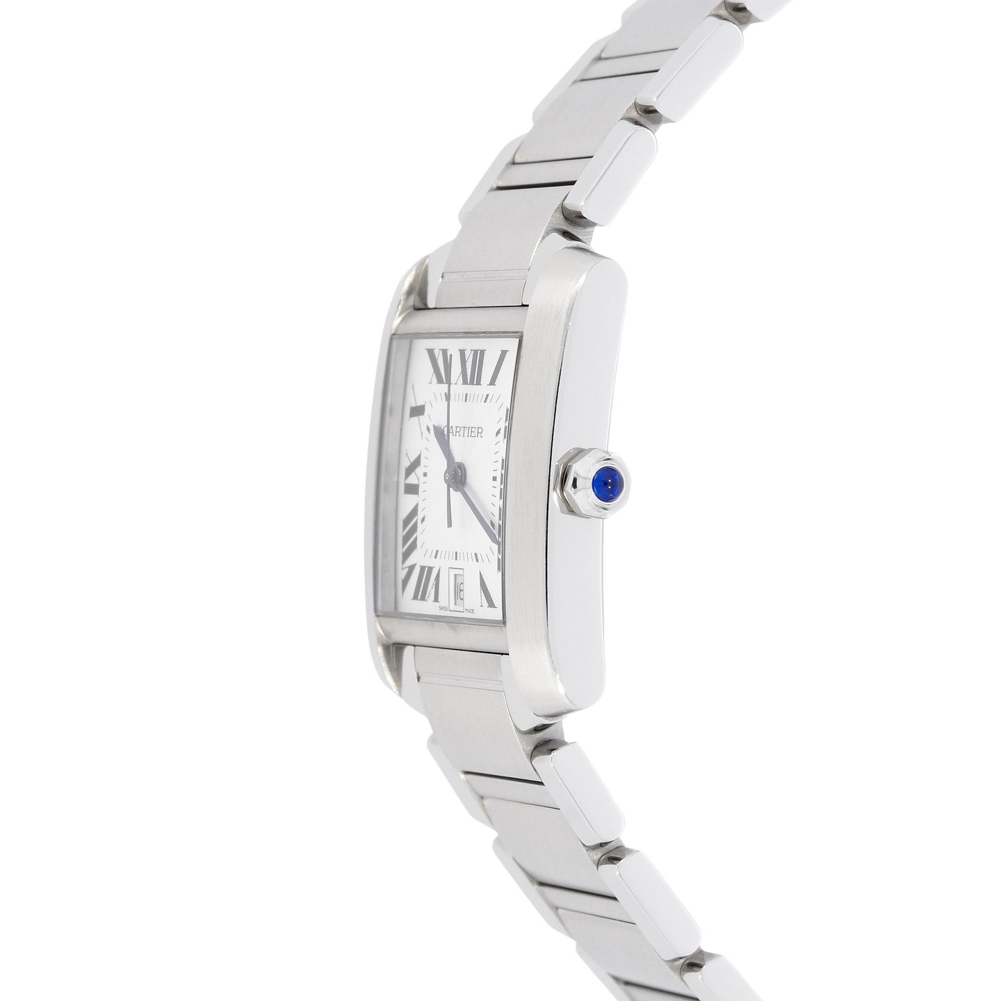 Cartier Tank Française W51002Q3 (2013) - Silver dial 28 mm Steel case (5/8)