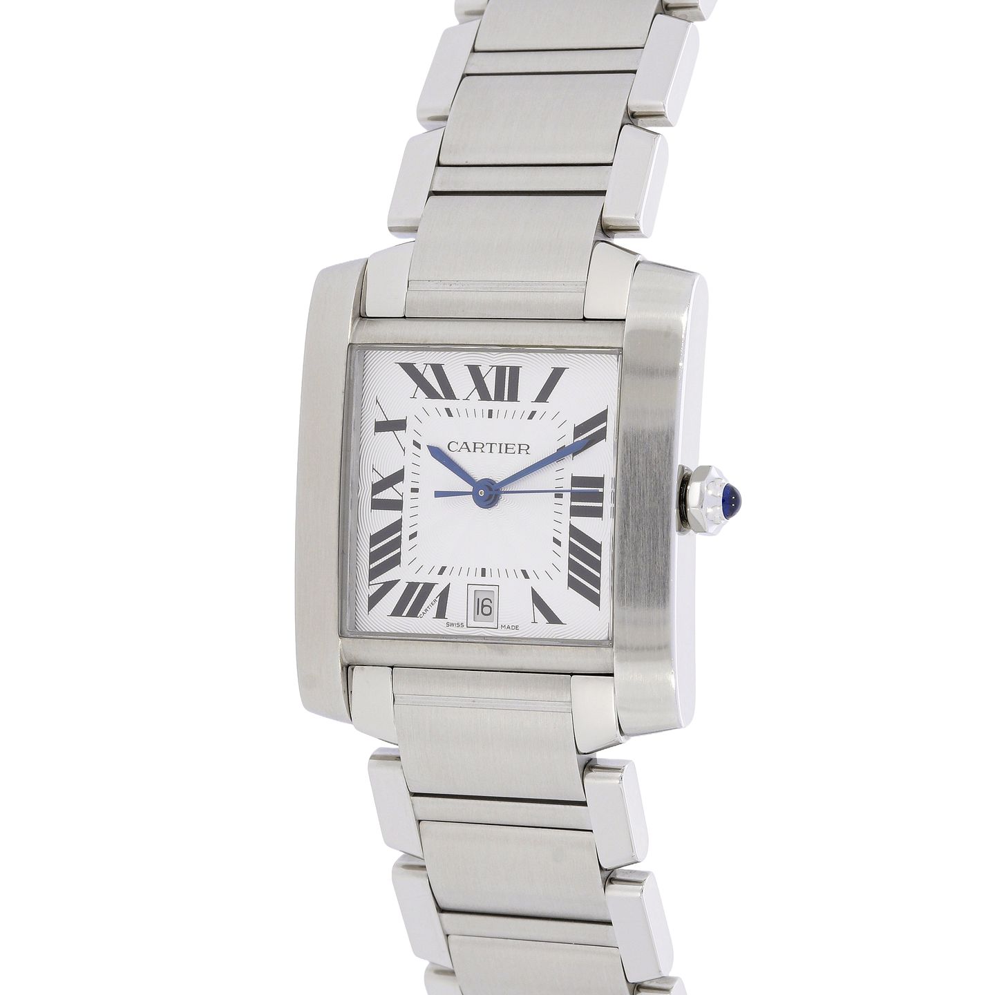 Cartier Tank Française W51002Q3 (2013) - Silver dial 28 mm Steel case (1/8)
