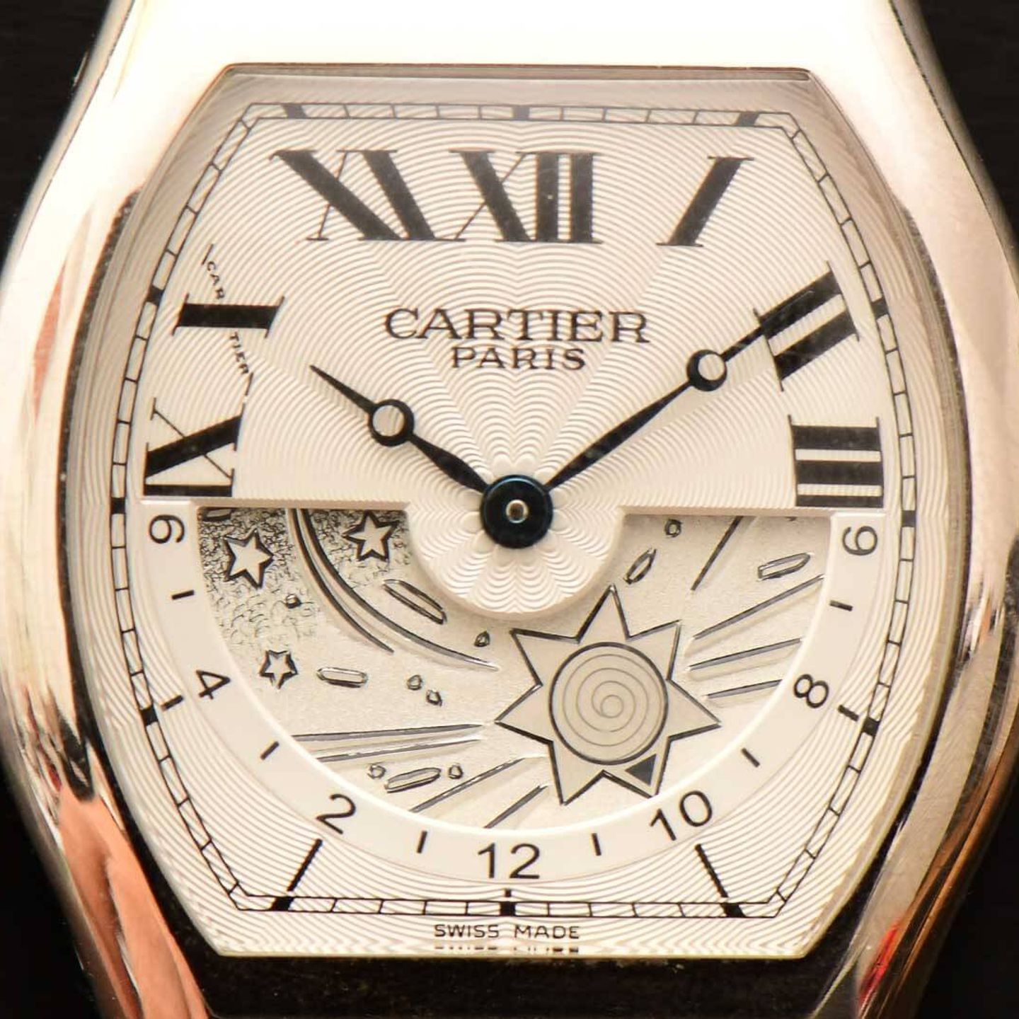 Cartier Tortue CPCP (2015) - White dial 48 mm White Gold case (1/8)