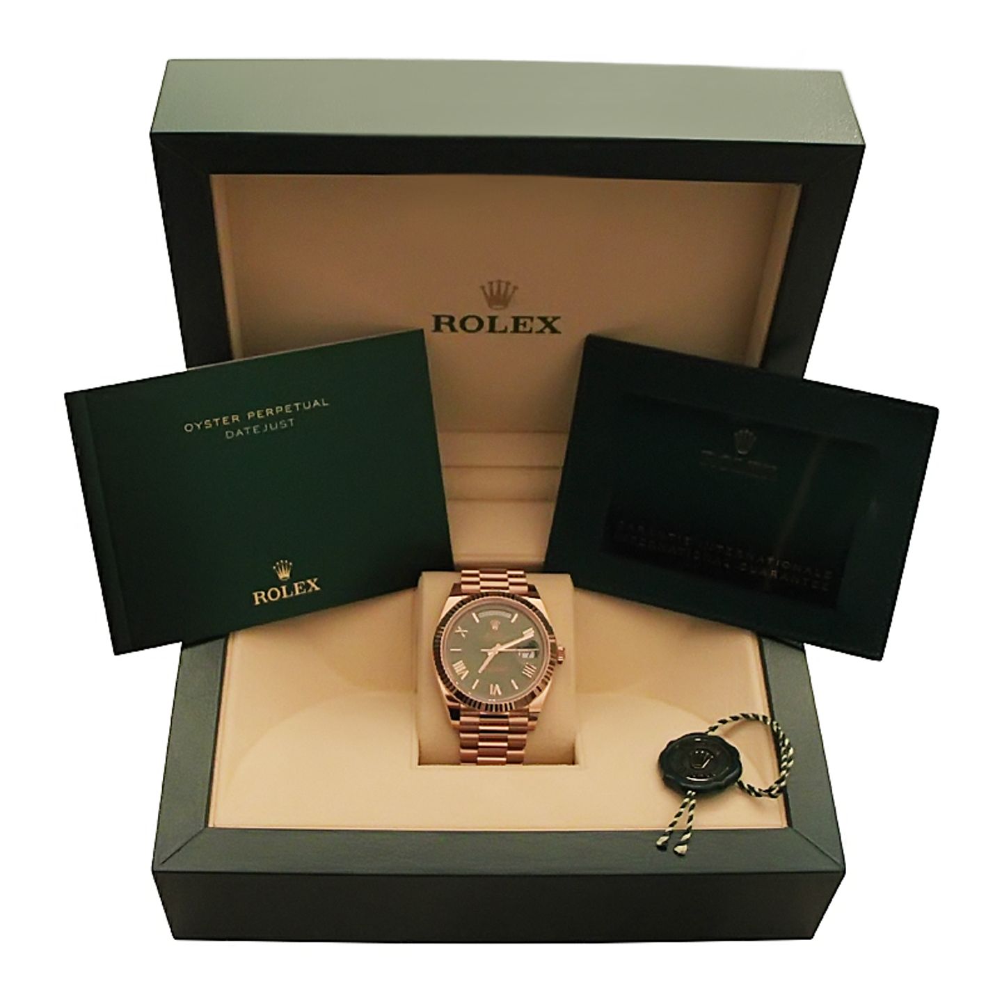 Rolex Day-Date 40 228235 (2023) - Groen wijzerplaat 40mm Roségoud (4/4)