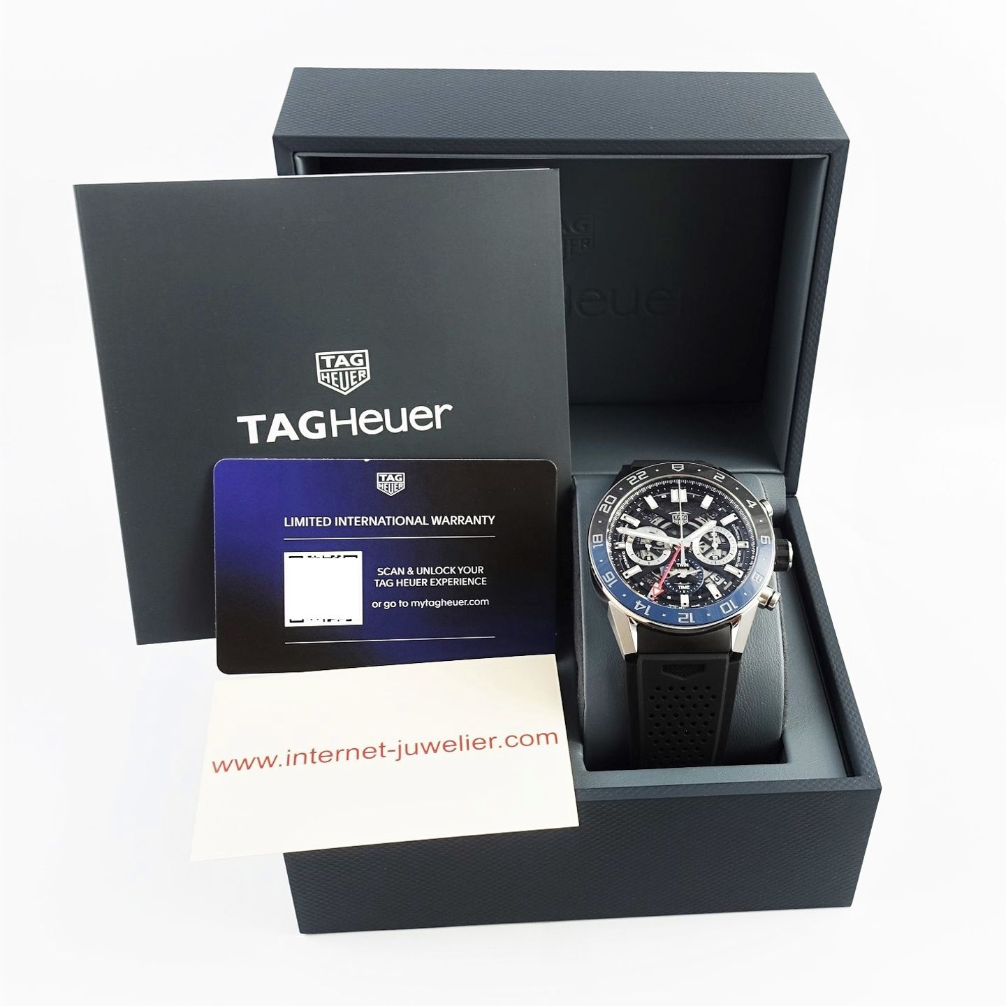 TAG Heuer Carrera CBG2A1Z.FT6157 (2023) - Zwart wijzerplaat 45mm Staal (8/8)