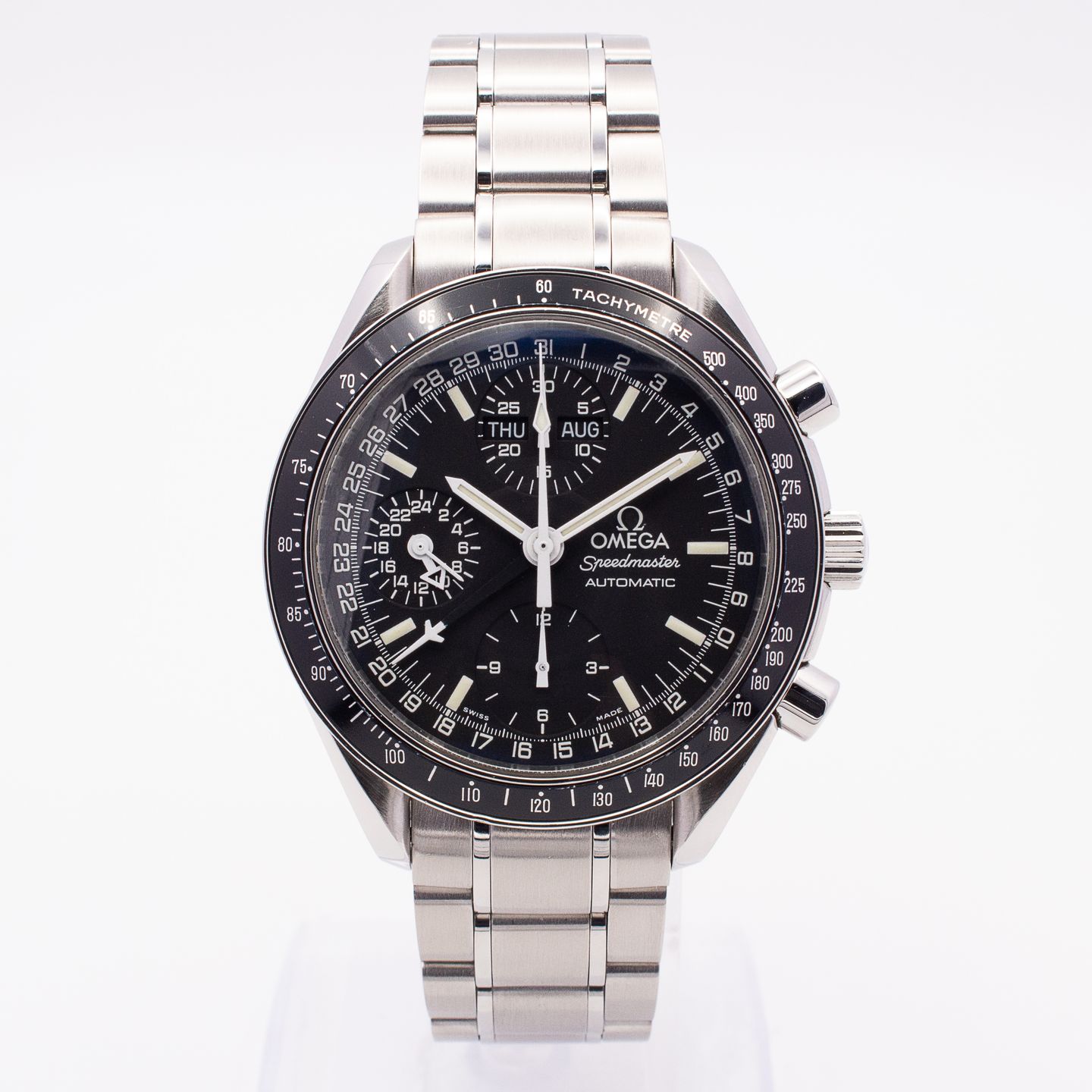Omega Speedmaster Day Date 3520.50.00 (1999) - Black dial 39 mm Steel case (1/8)