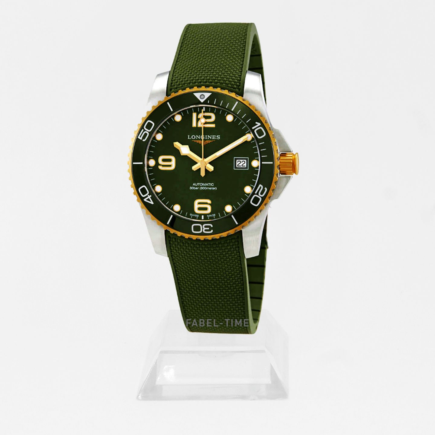 Longines HydroConquest L3.781.3.06.9 (2024) - Groen wijzerplaat 41mm Staal (1/1)