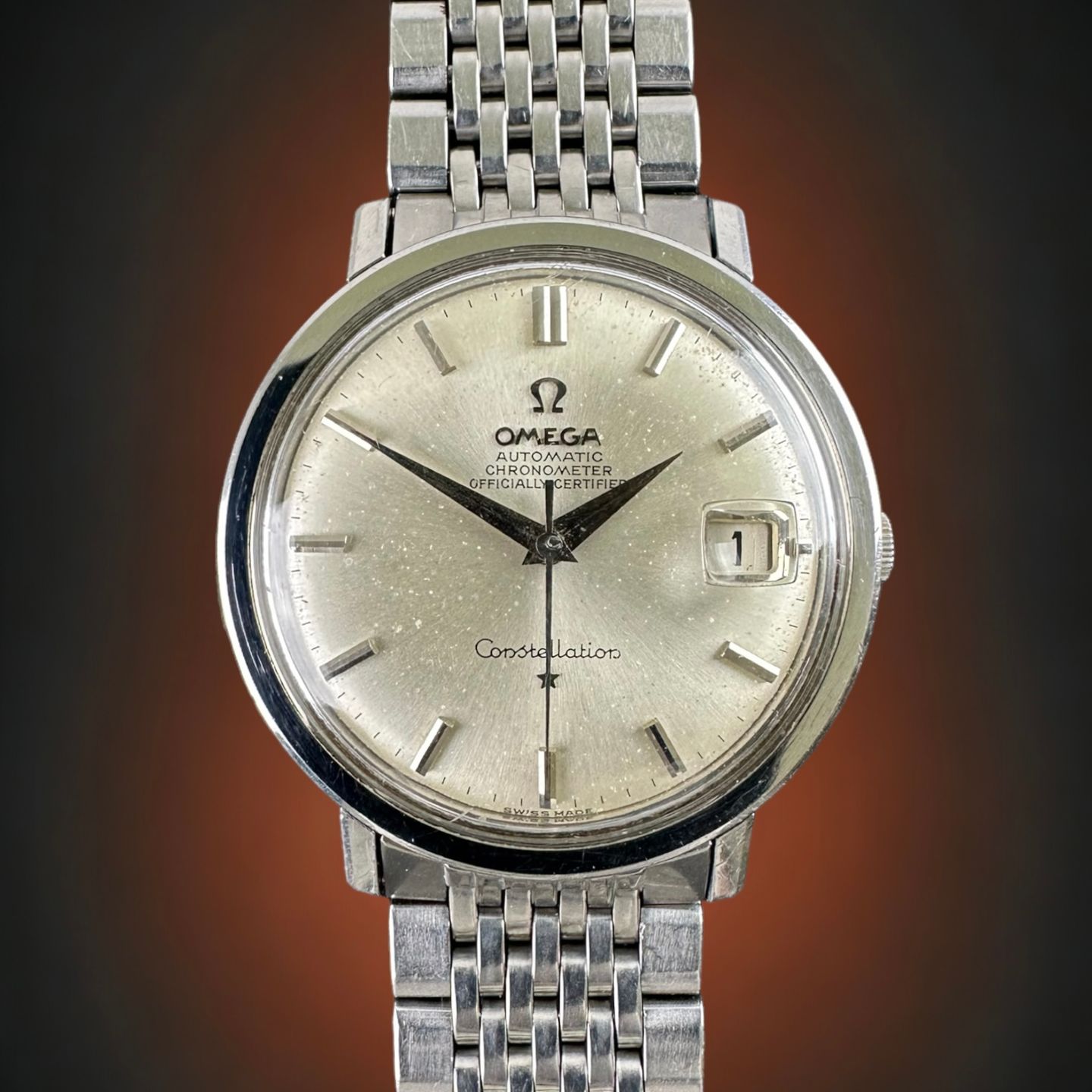 Omega Constellation 168.004 (1966) - Wit wijzerplaat 36mm Staal (1/8)