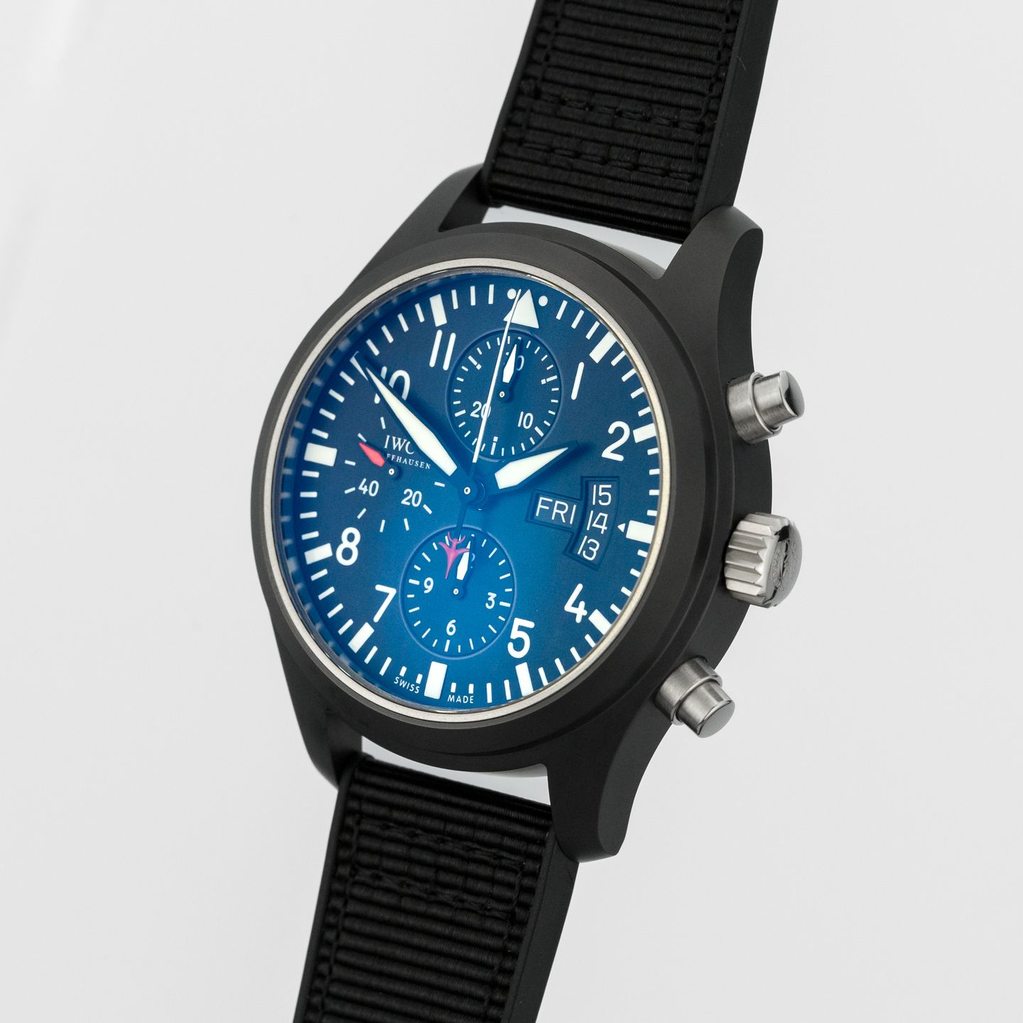 IWC Pilot IW378901 (Onbekend (willekeurig serienummer)) - Zwart wijzerplaat 44mm Keramiek (3/8)