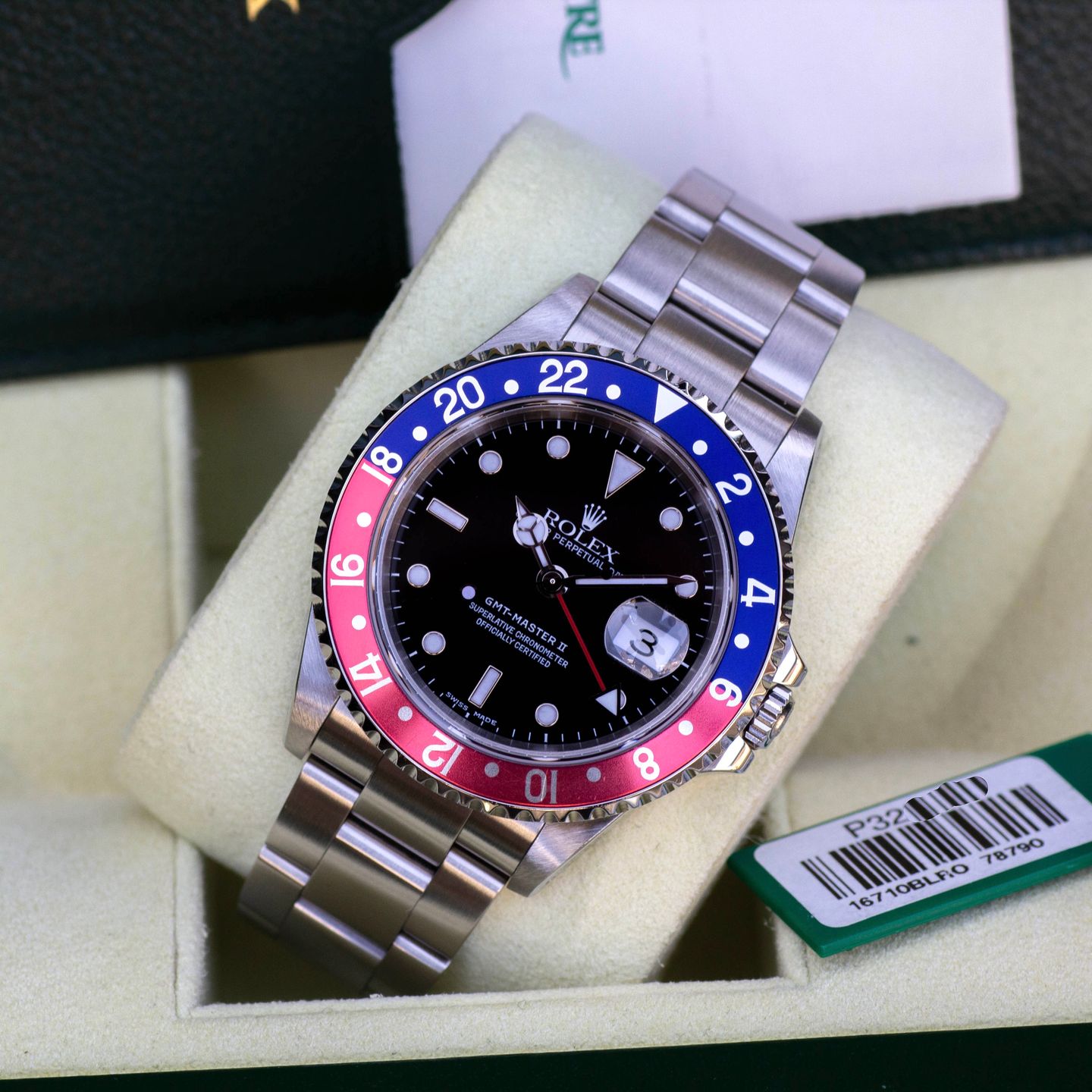 Rolex GMT-Master II 16710 (2001) - Zwart wijzerplaat 40mm Staal (1/8)