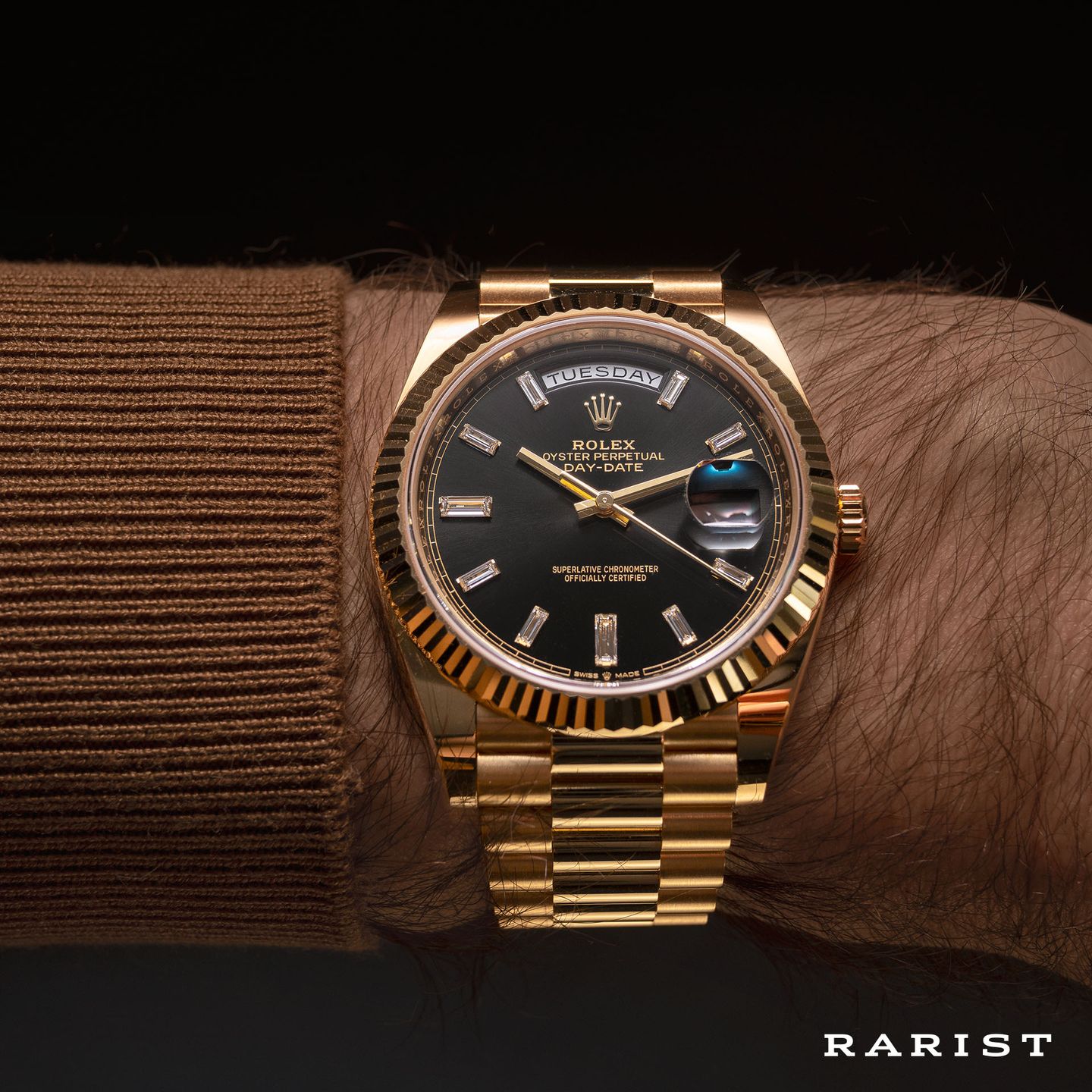 Rolex Day-Date 40 228238 (Onbekend (willekeurig serienummer)) - Zwart wijzerplaat 40mm Geelgoud (7/7)