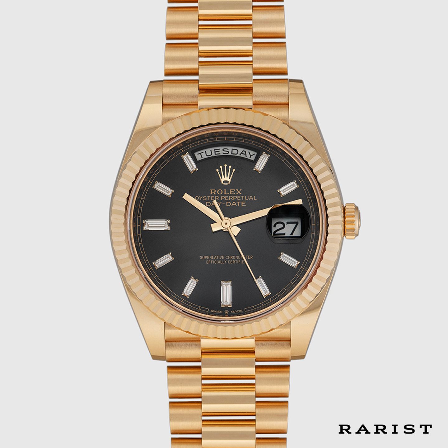 Rolex Day-Date 40 228238 (Onbekend (willekeurig serienummer)) - Zwart wijzerplaat 40mm Geelgoud (2/7)