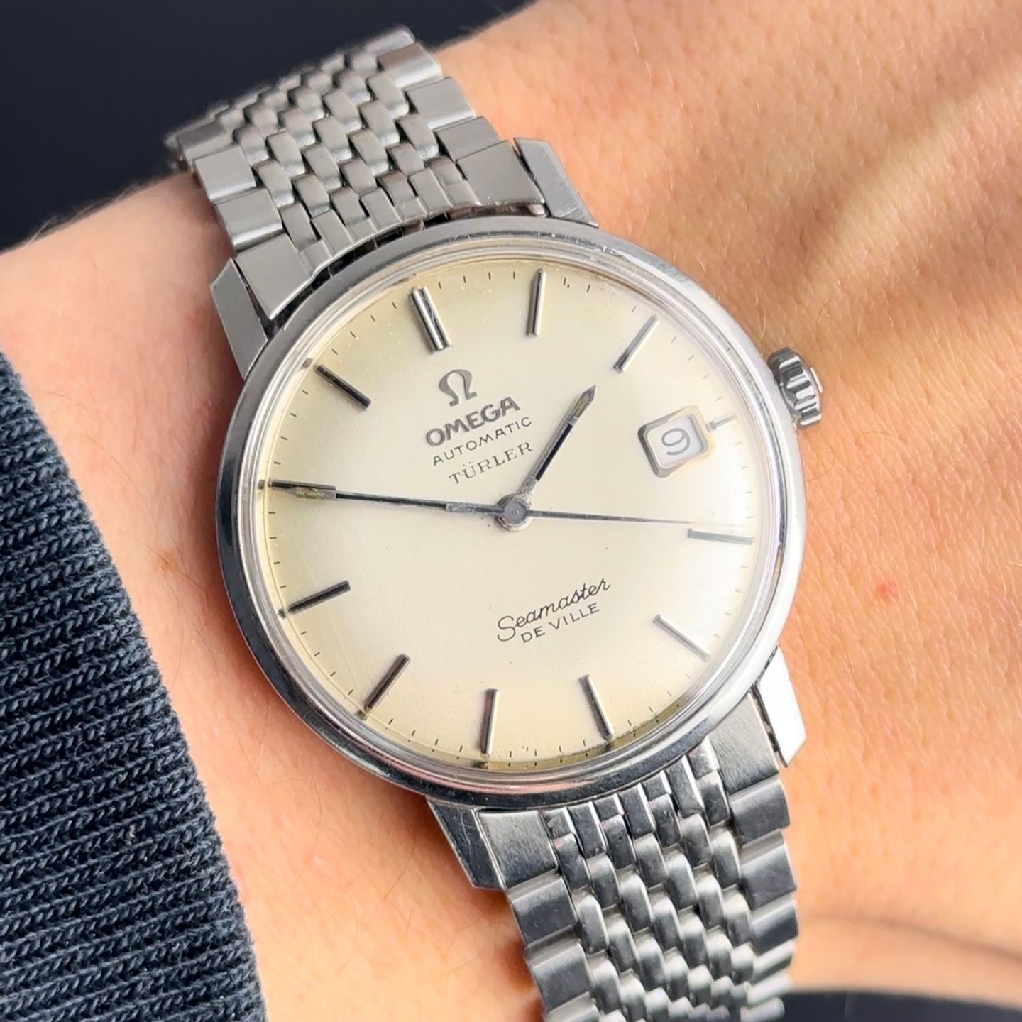 Omega Seamaster DeVille 166.020 (1967) - Wit wijzerplaat 34mm Staal (2/8)