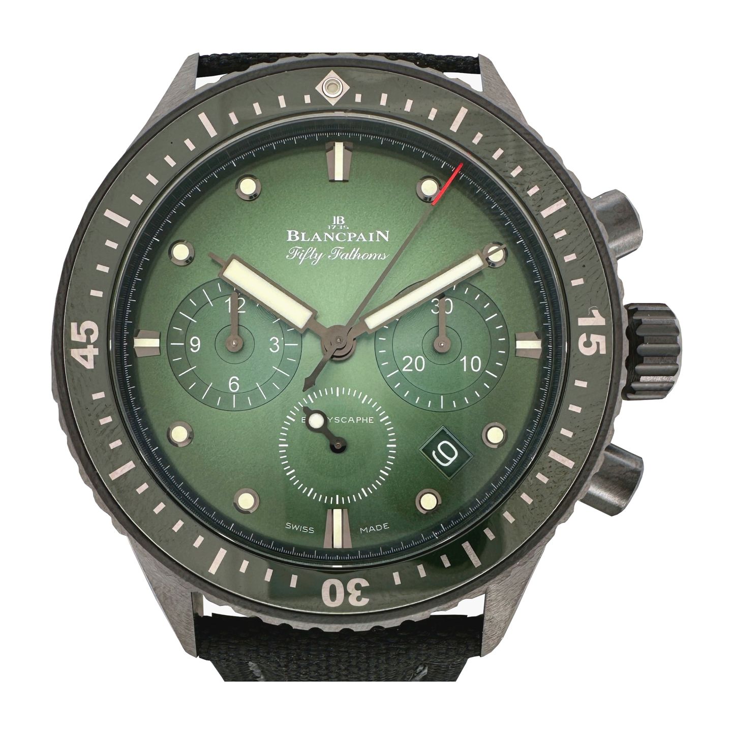 Blancpain Fifty Fathoms Bathyscaphe 5200-0153-B52A (2023) - Groen wijzerplaat 44mm Keramiek (1/6)