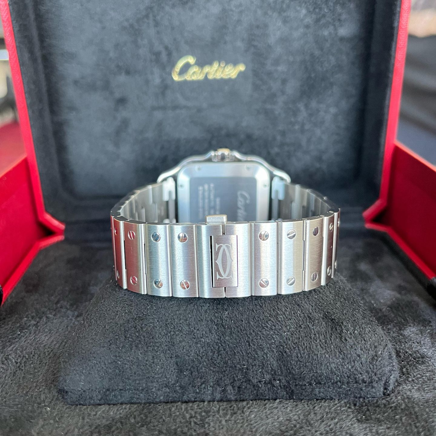 Cartier Santos WSSA0062 (2025) - Green dial 40 mm Steel case (3/4)