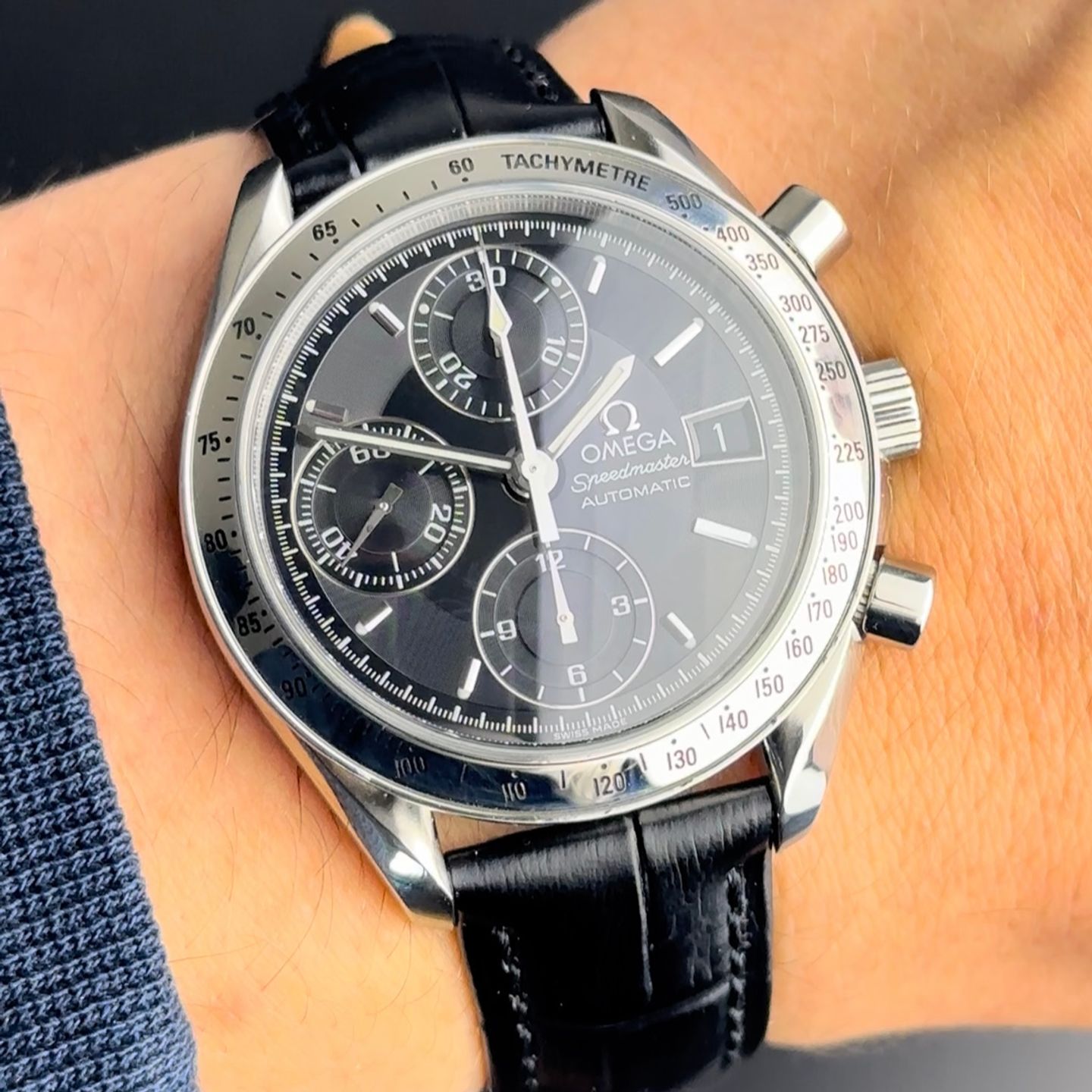 Omega Speedmaster Reduced 3513.50 (1995) - Black dial 39 mm Steel case (3/8)