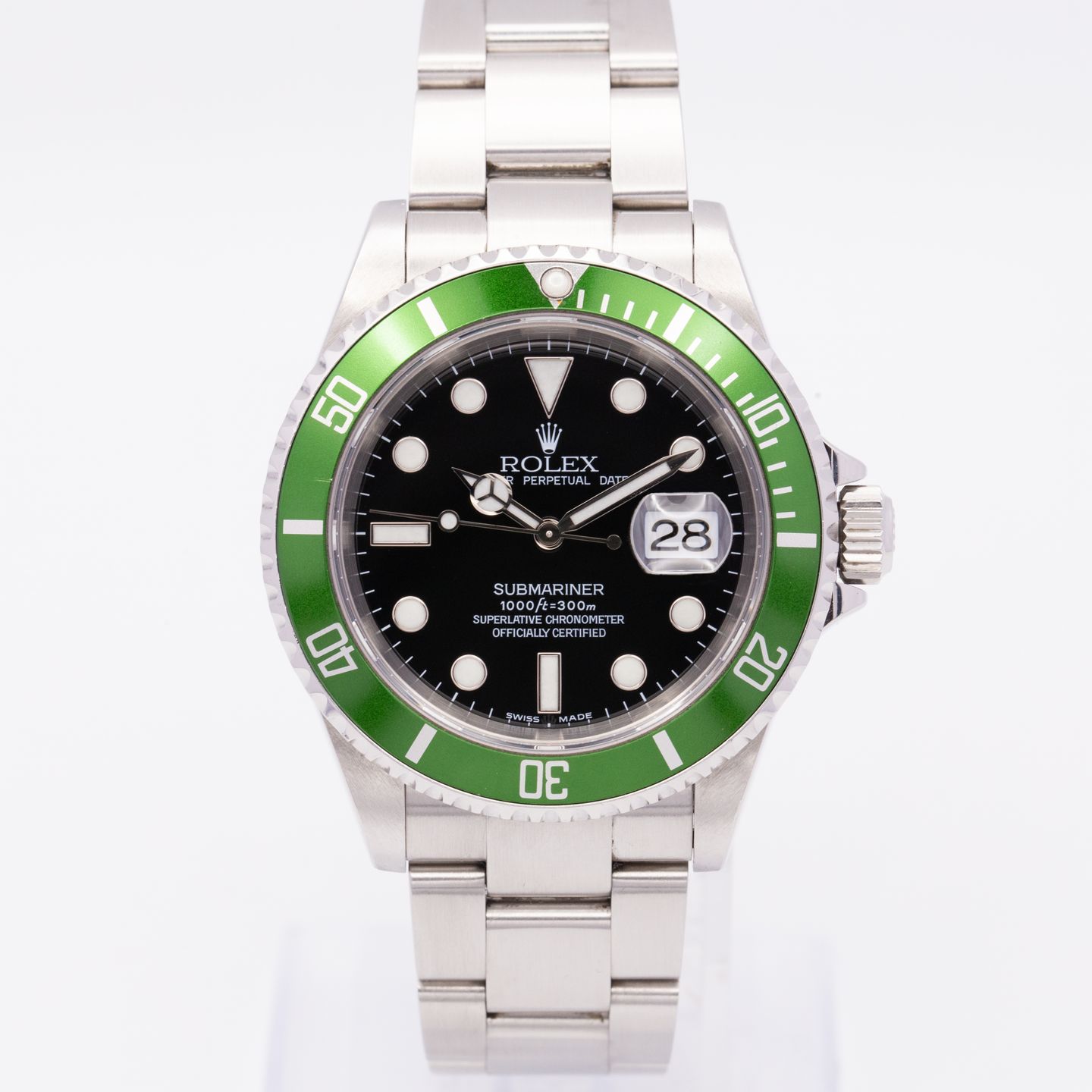 Rolex Submariner Date 16610LV (2003) - Black dial 40 mm Steel case (1/8)