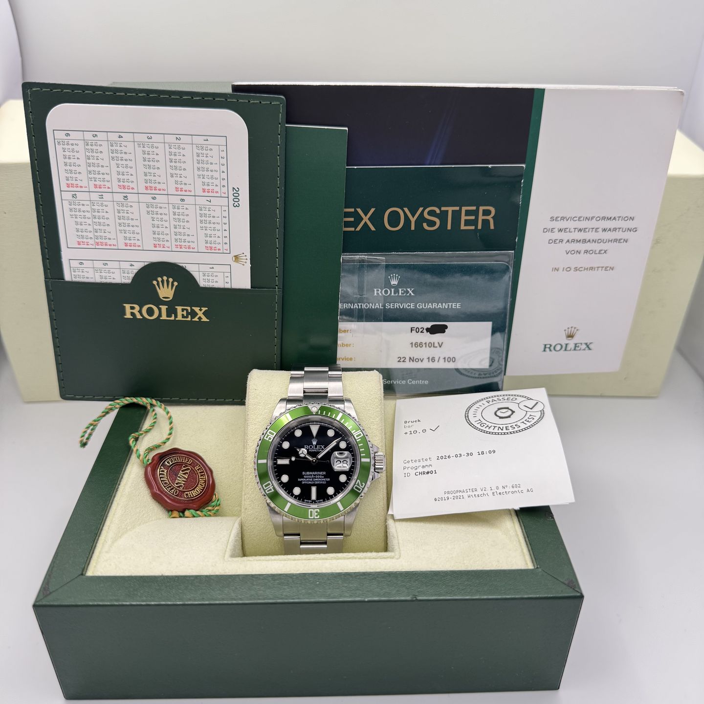 Rolex Submariner Date 16610LV (2003) - Black dial 40 mm Steel case (8/8)
