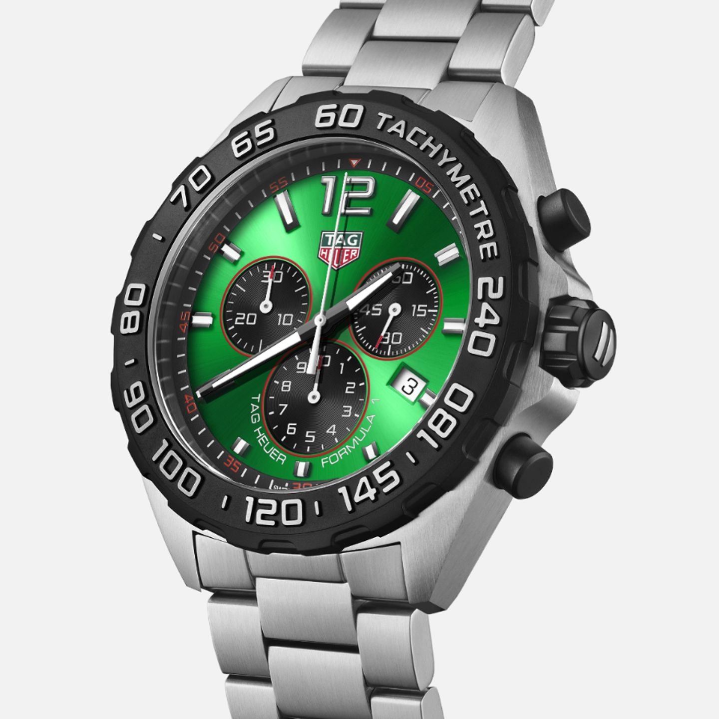 TAG Heuer Formula 1 Quartz CAZ101AP.BA0842 (2024) - Groen wijzerplaat 43mm Staal (1/1)