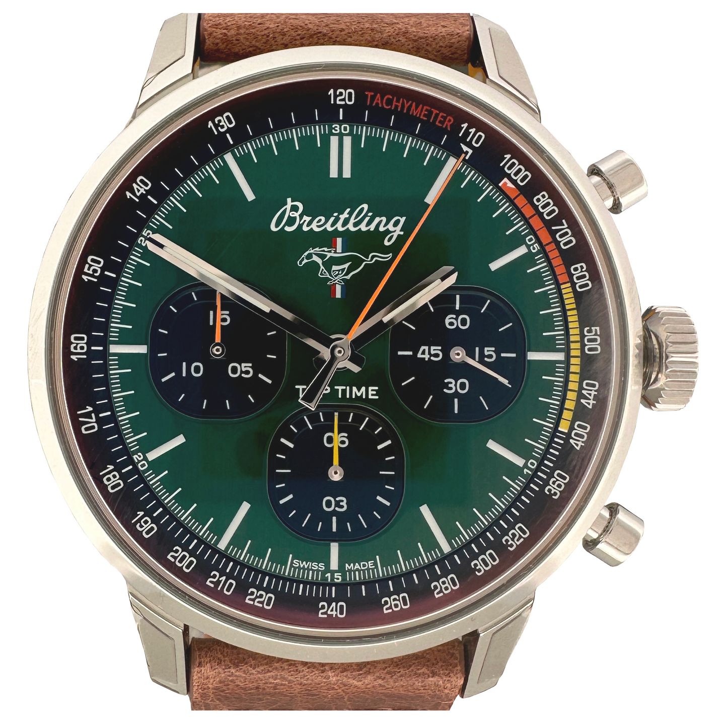 Breitling Top Time A253101A1L1X1 (2023) - Groen wijzerplaat 42mm Staal (1/8)