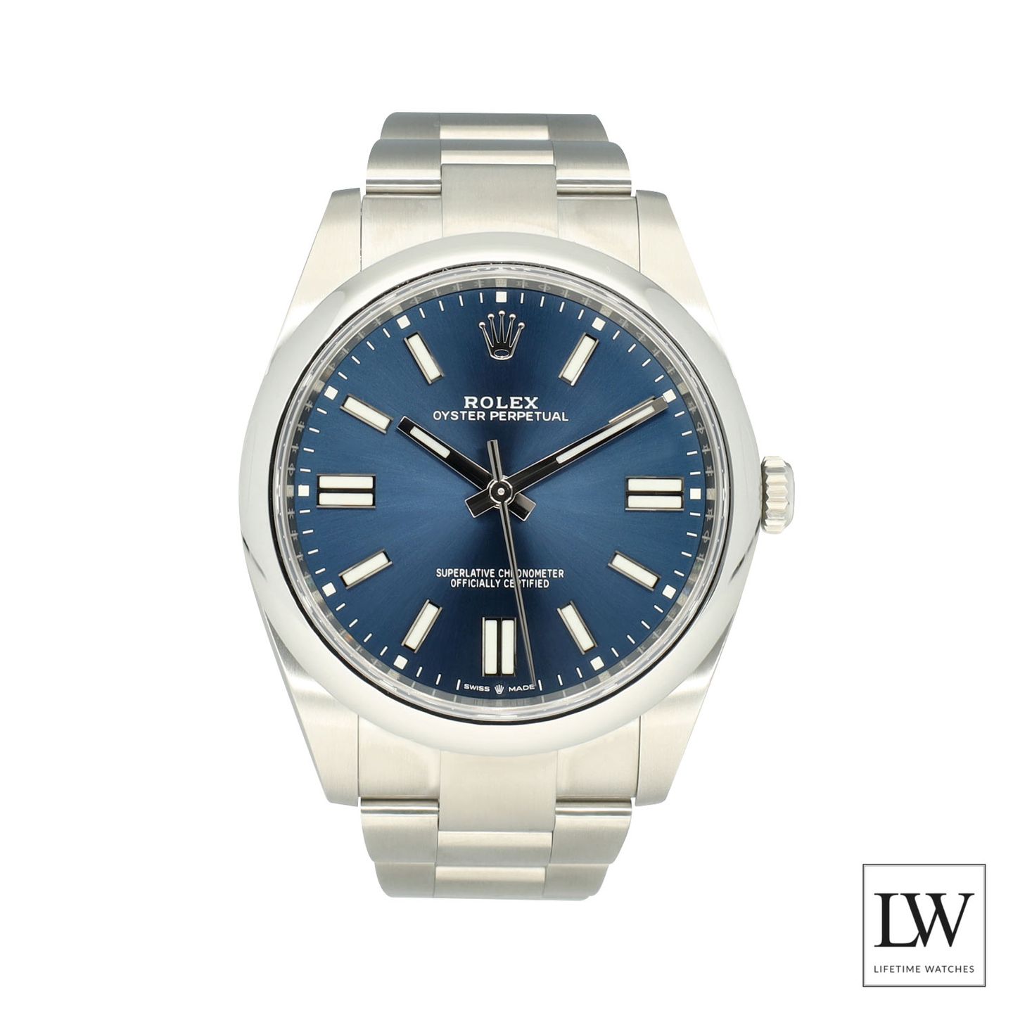 Rolex Oyster Perpetual 41 124300 (2022) - Blue dial 41 mm Steel case (3/8)