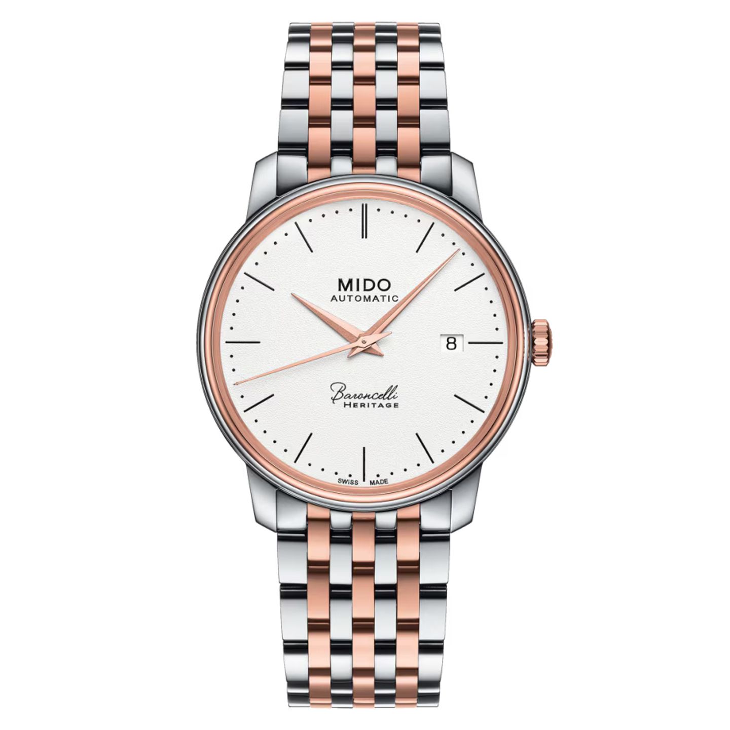 Mido Baroncelli M027.407.22.010.00 (2024) - Wit wijzerplaat 39mm Staal (1/1)