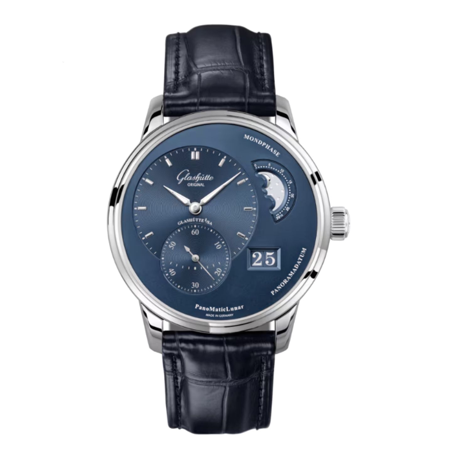 Glashütte Original PanoMaticLunar 1-90-02-46-32-61 (2023) - Blue dial 40 mm Steel case (1/1)