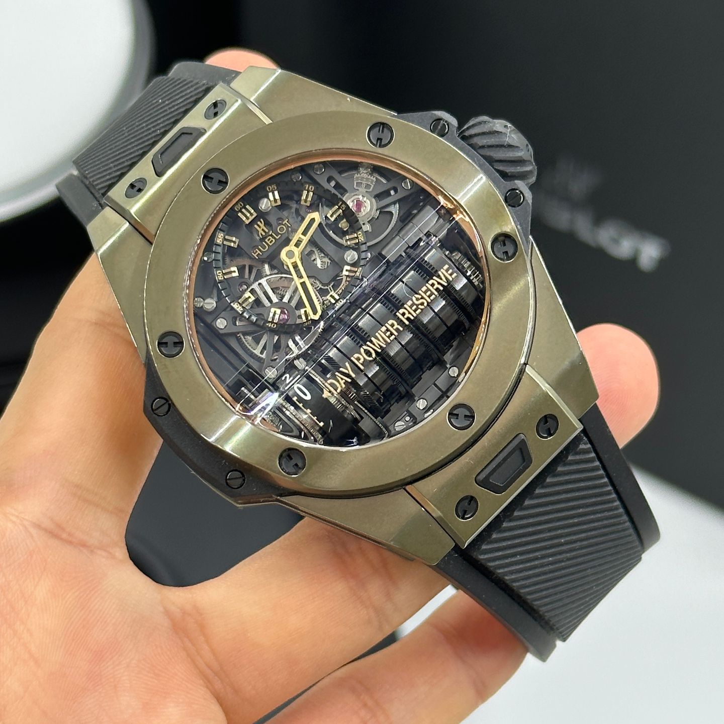 Hublot MP Collection 911.MX.0138.RX (2024) - Transparant wijzerplaat 45mm Geelgoud (8/8)