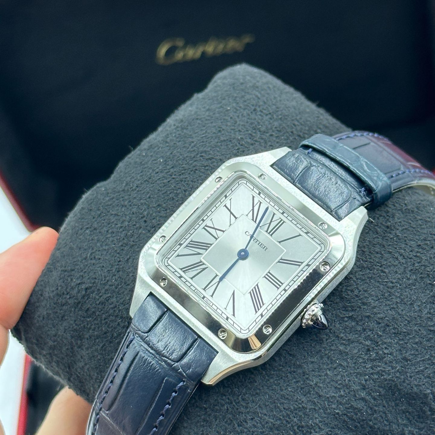 Cartier Santos Dumont WSSA0085 (2025) - Zilver wijzerplaat 31mm Staal (2/3)
