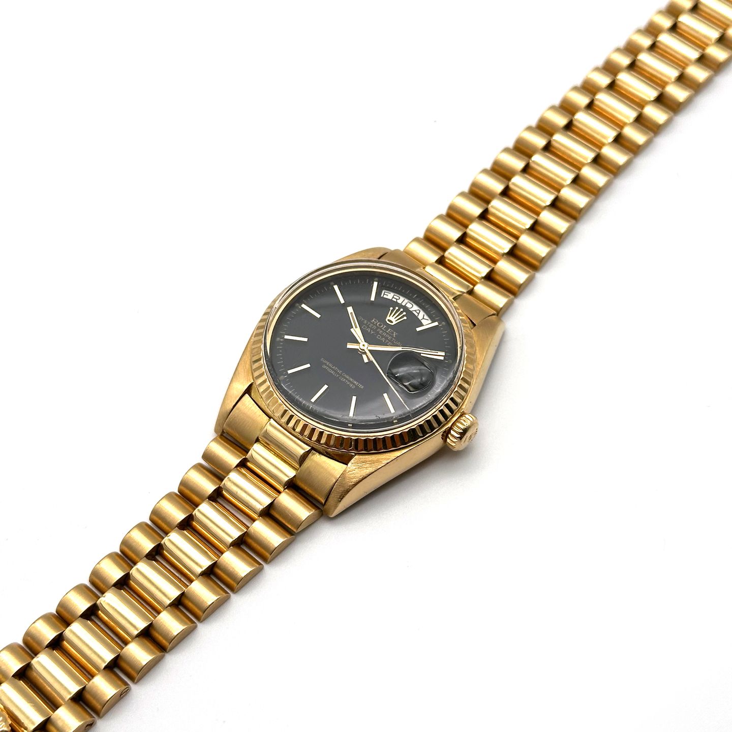 Rolex Day-Date 1803 (1974) - Black dial 36 mm Yellow Gold case (5/8)