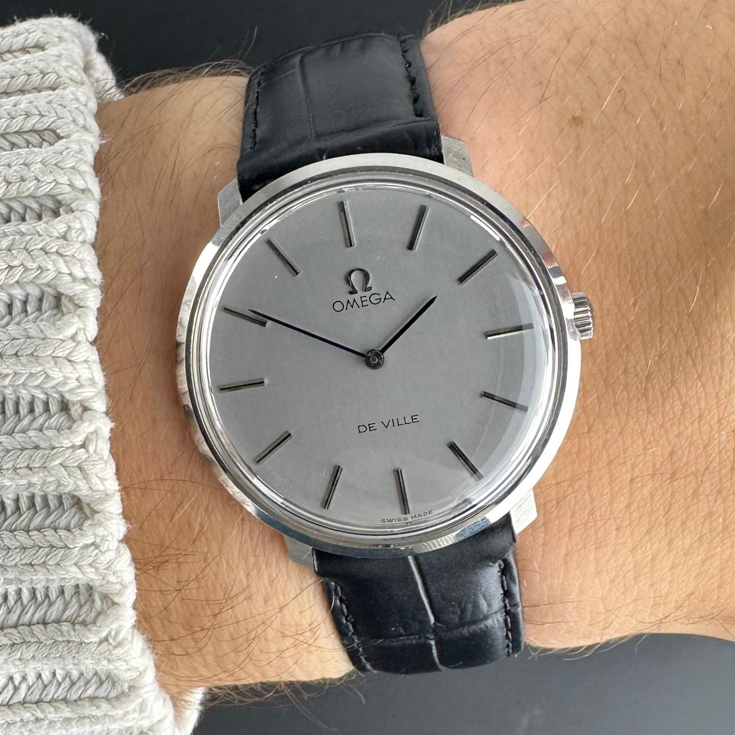 Omega De Ville 115.0001 (1973) - Grijs wijzerplaat 33mm Staal (2/8)