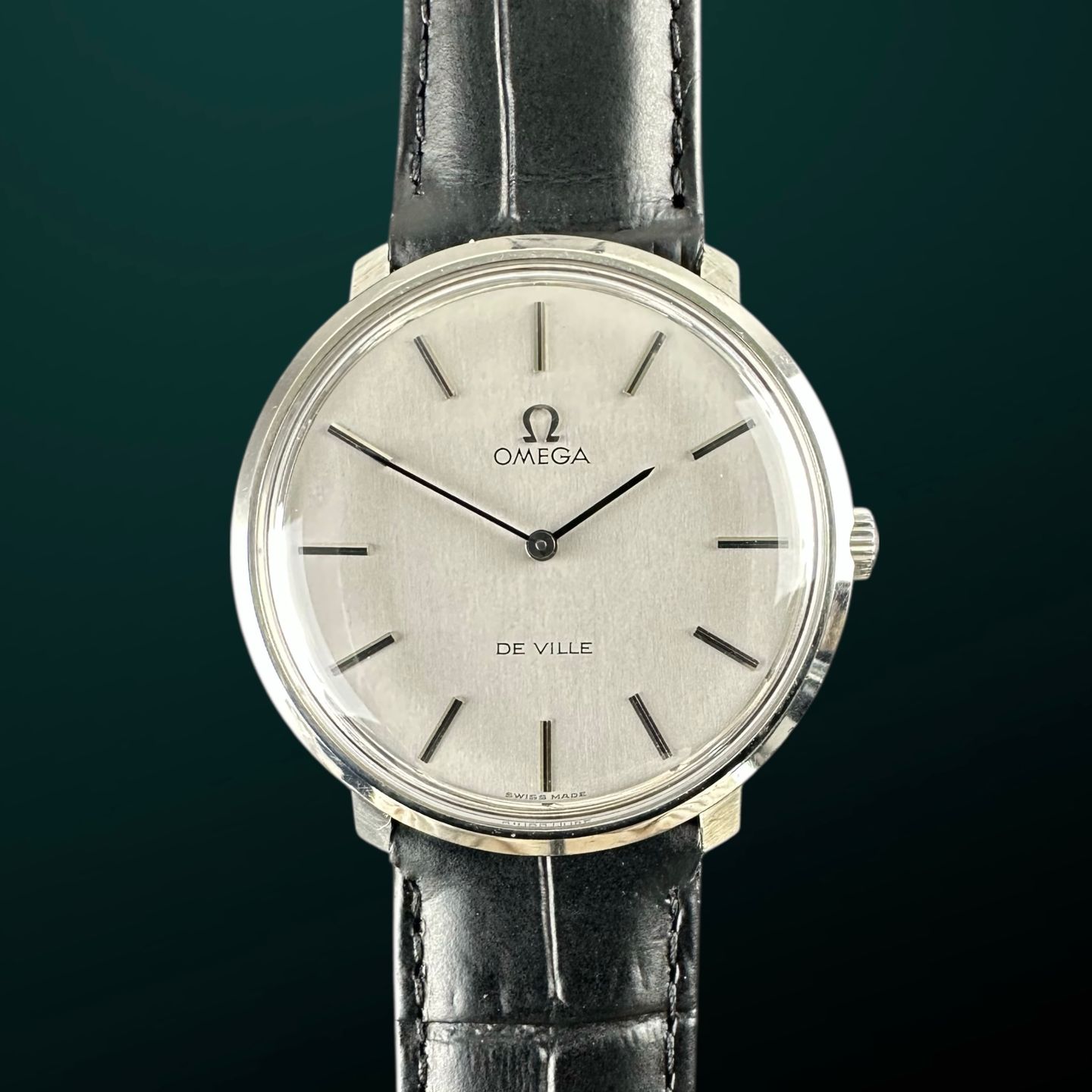 Omega De Ville 115.0001 (1973) - Grijs wijzerplaat 33mm Staal (1/8)