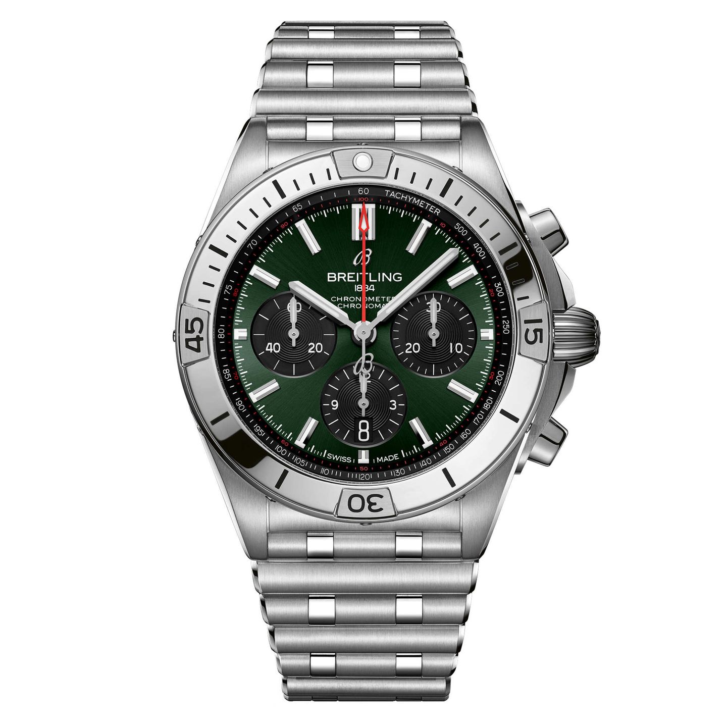 Breitling Chronomat 42 AB0134101L2A1 (2024) - Groen wijzerplaat Onbekend Staal (1/1)