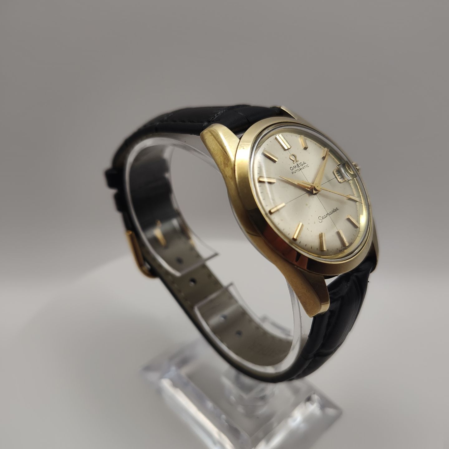 Omega Seamaster Omega Seamaster Automatic Vintage Cross Hair Date (1963) - Champagne wijzerplaat 35mm Staal (5/8)