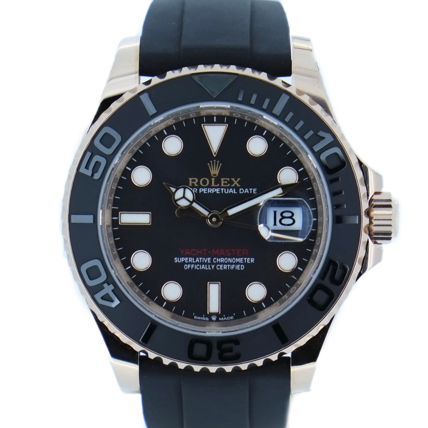 Rolex Yacht-Master 40 126655 (2025) - Zwart wijzerplaat 40mm Roségoud (1/6)