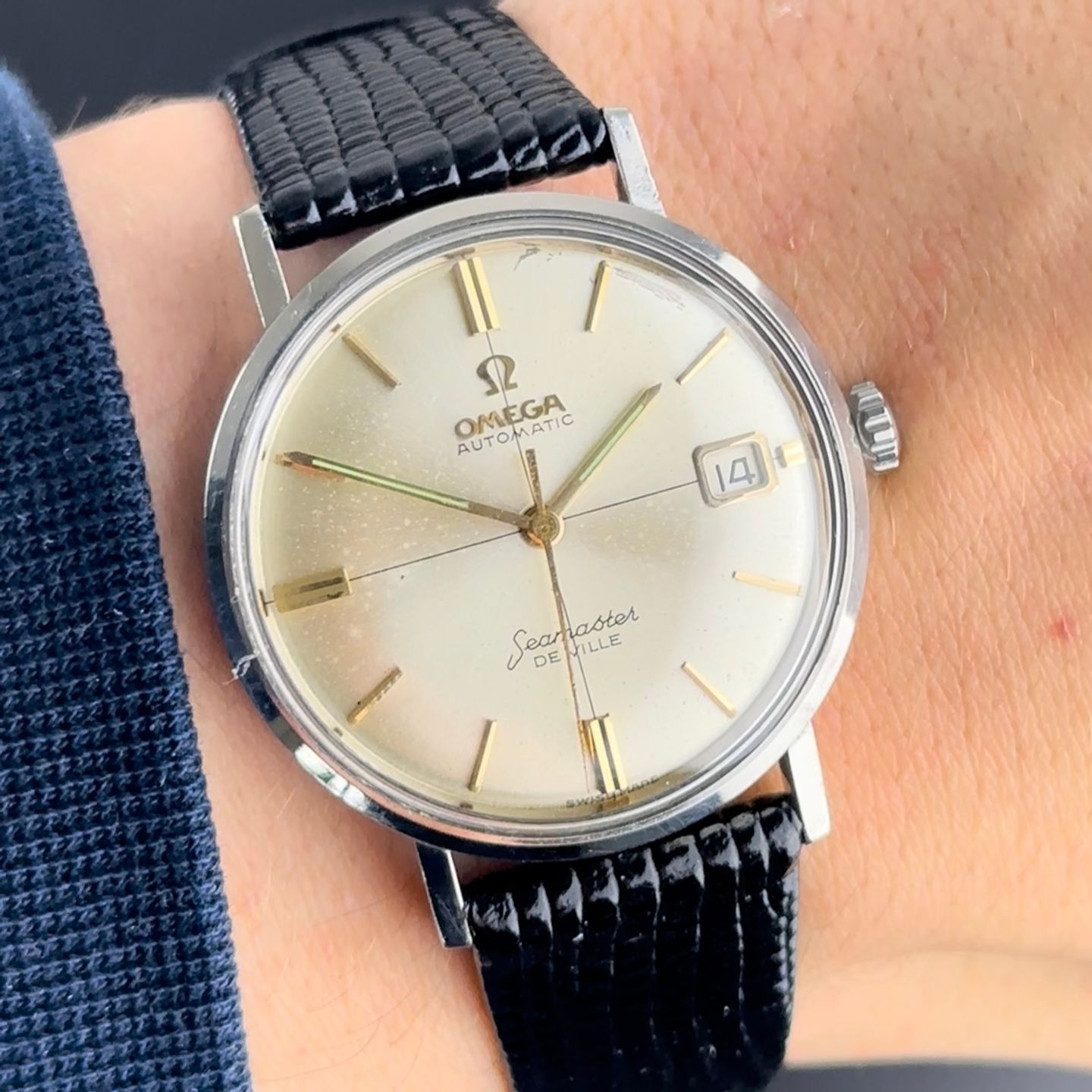 Omega Seamaster DeVille 14770 (1963) - Wit wijzerplaat 34mm Staal (2/8)