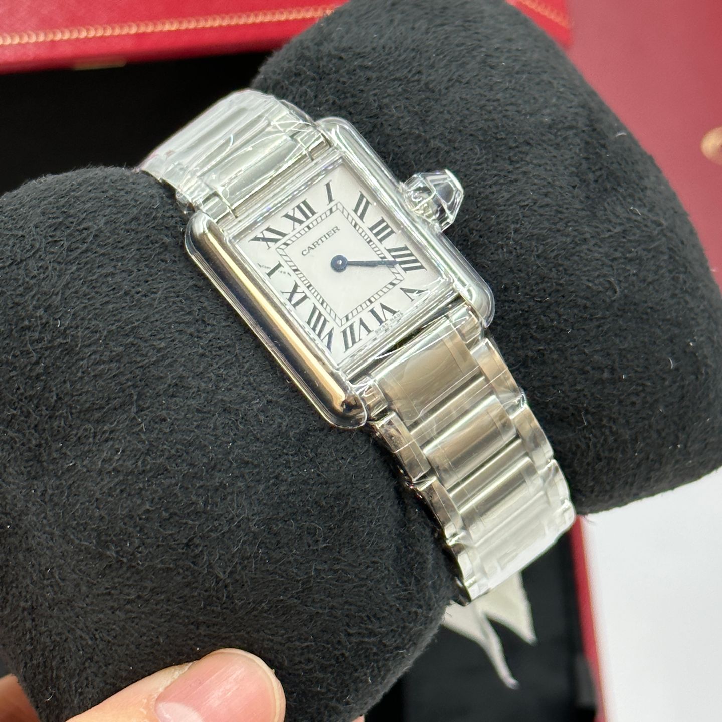 Cartier Tank WSTA0051 (2023) - Zilver wijzerplaat 30mm Staal (5/8)