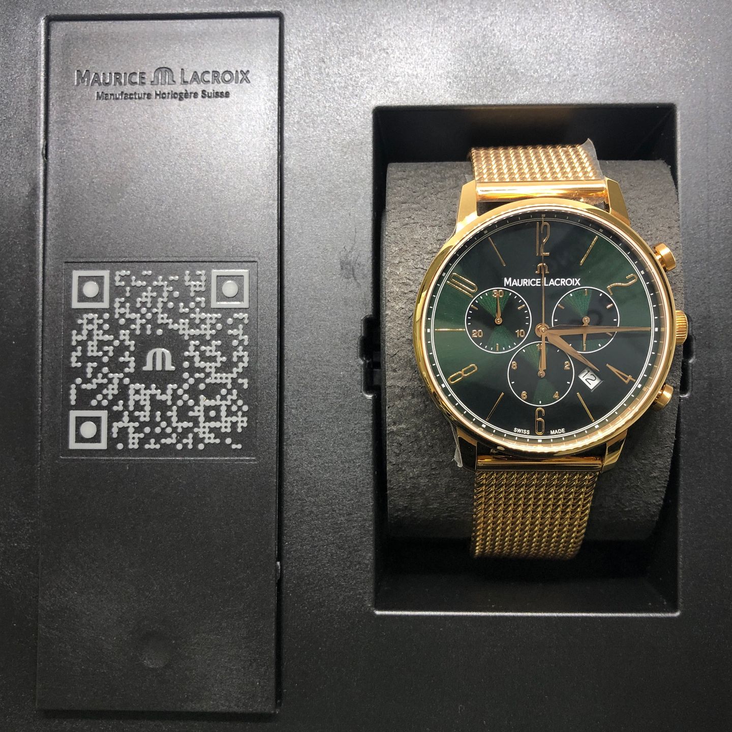 Maurice Lacroix Eliros EL1098-PVP06-620-1 (2022) - Green dial 40 mm Steel case (2/2)