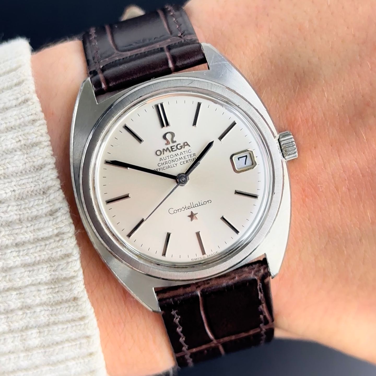 Omega Constellation 168.017 (1969) - White dial 35 mm Steel case (2/8)