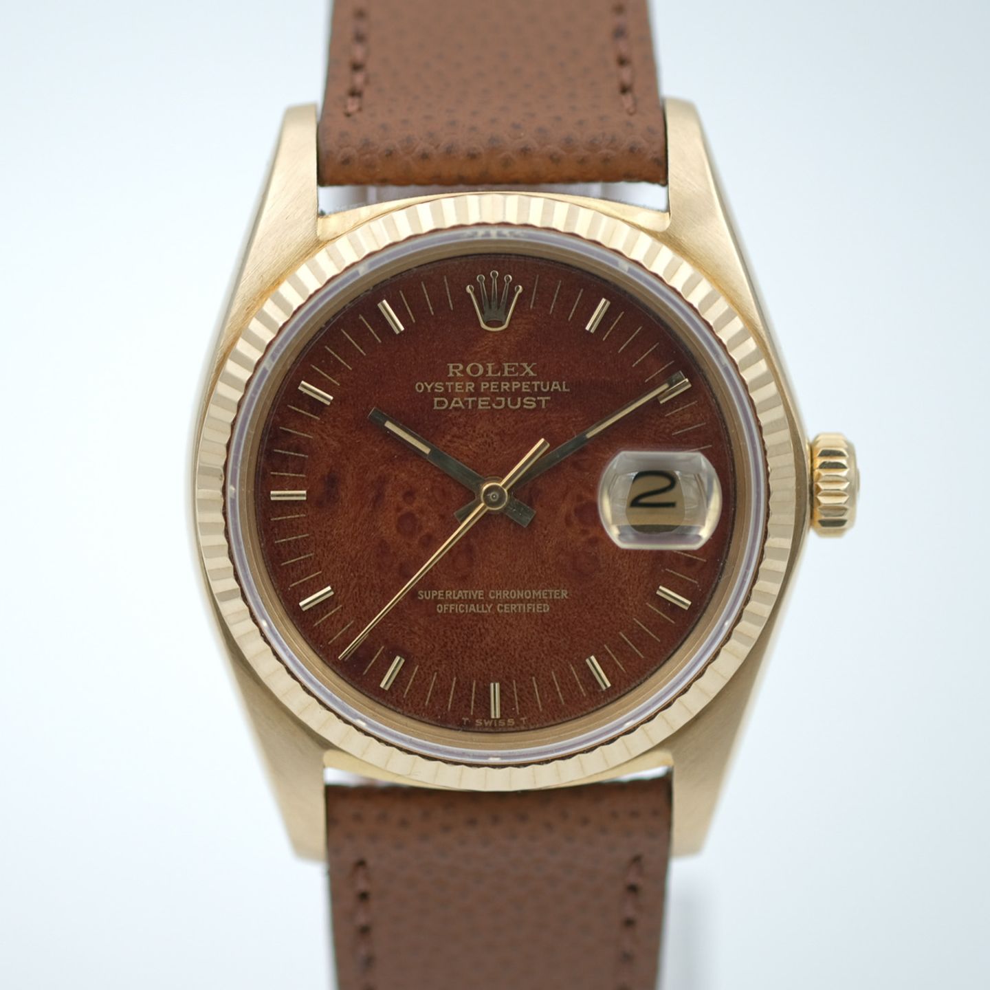 Rolex Datejust 36 16018 (1978) - Bruin wijzerplaat 36mm Geelgoud (5/8)