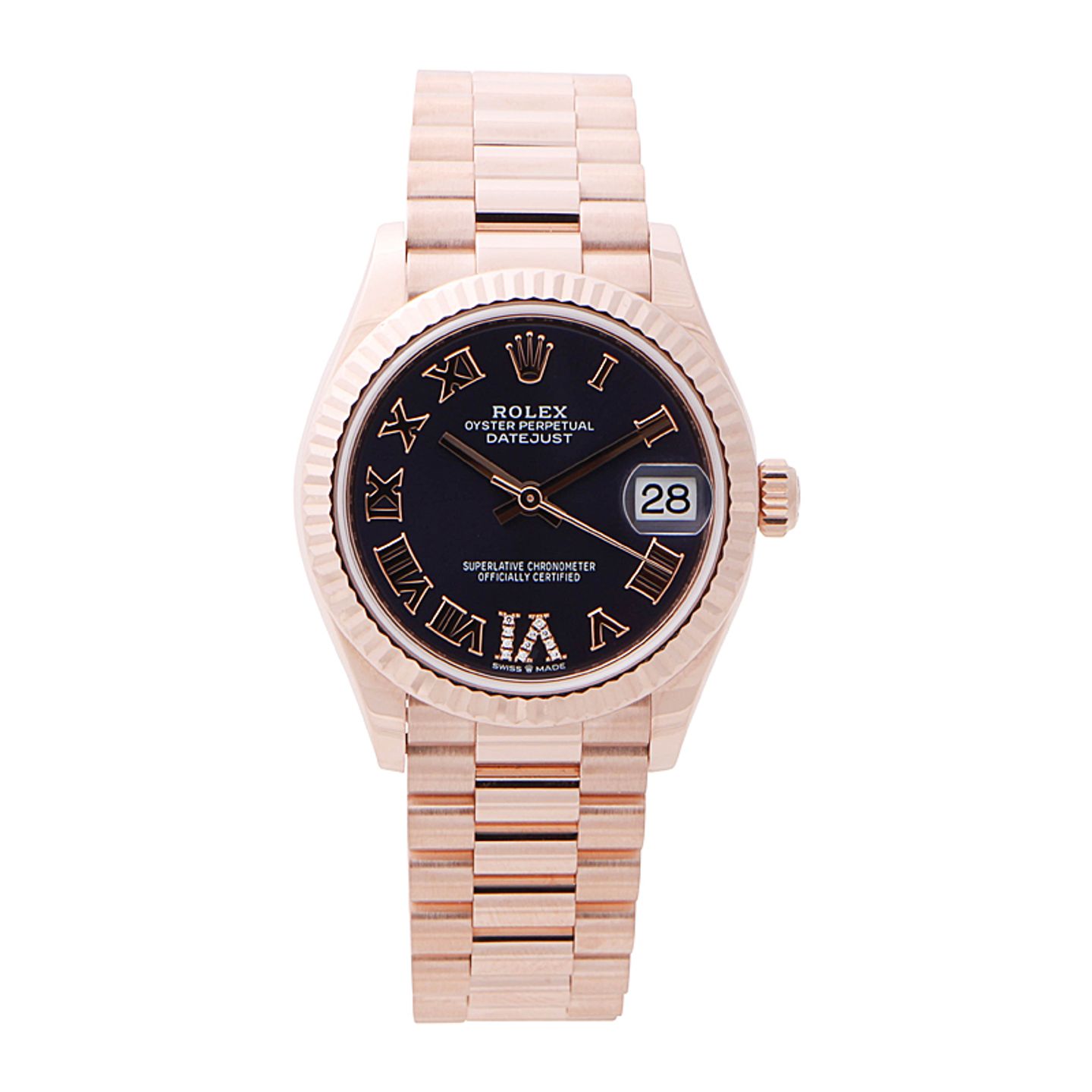 Rolex Datejust 31 278275 (2022) - Purple dial 31 mm Rose Gold case (1/4)