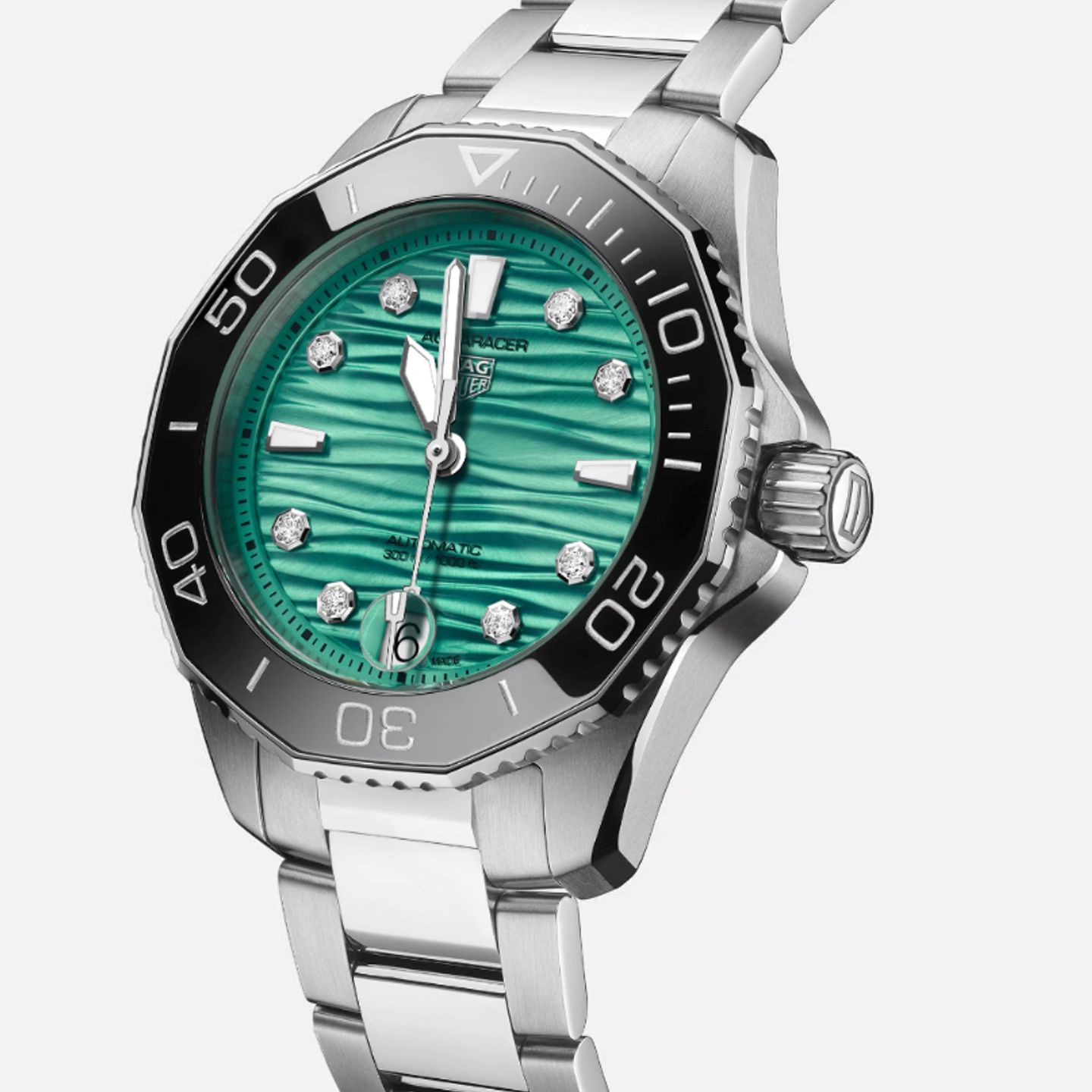 TAG Heuer Aquaracer Lady WBP231K.BA0618 (2024) - Green dial 39 mm Steel case (1/1)