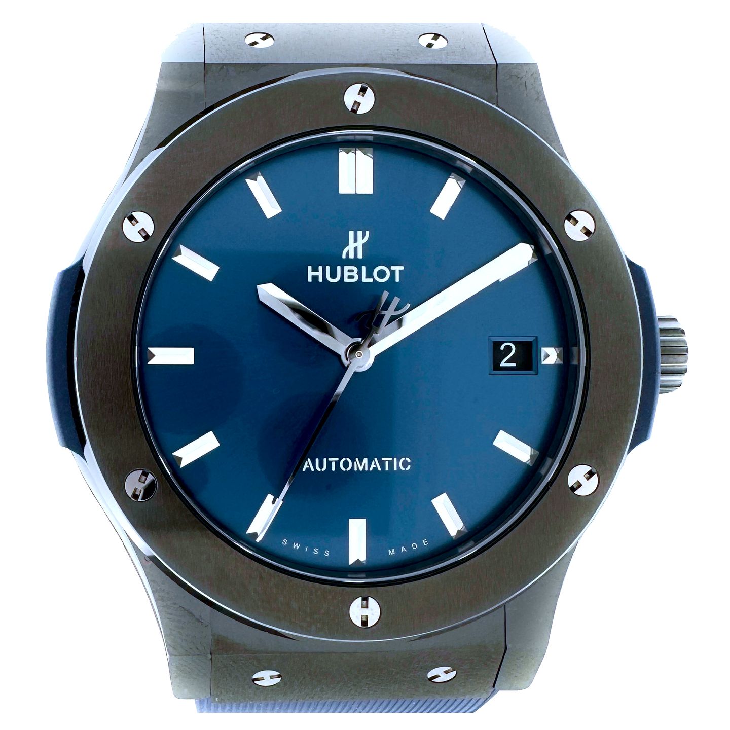 Hublot Classic Fusion Blue 511.CM.7170.RX (2024) - Blauw wijzerplaat 45mm Keramiek (1/8)