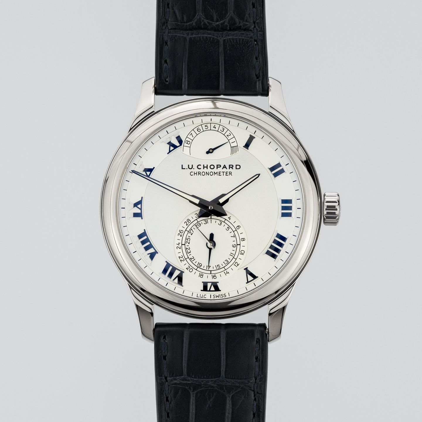 Chopard L.U.C 161926-1001 (Onbekend (willekeurig serienummer)) - Zilver wijzerplaat 43mm Witgoud (1/8)