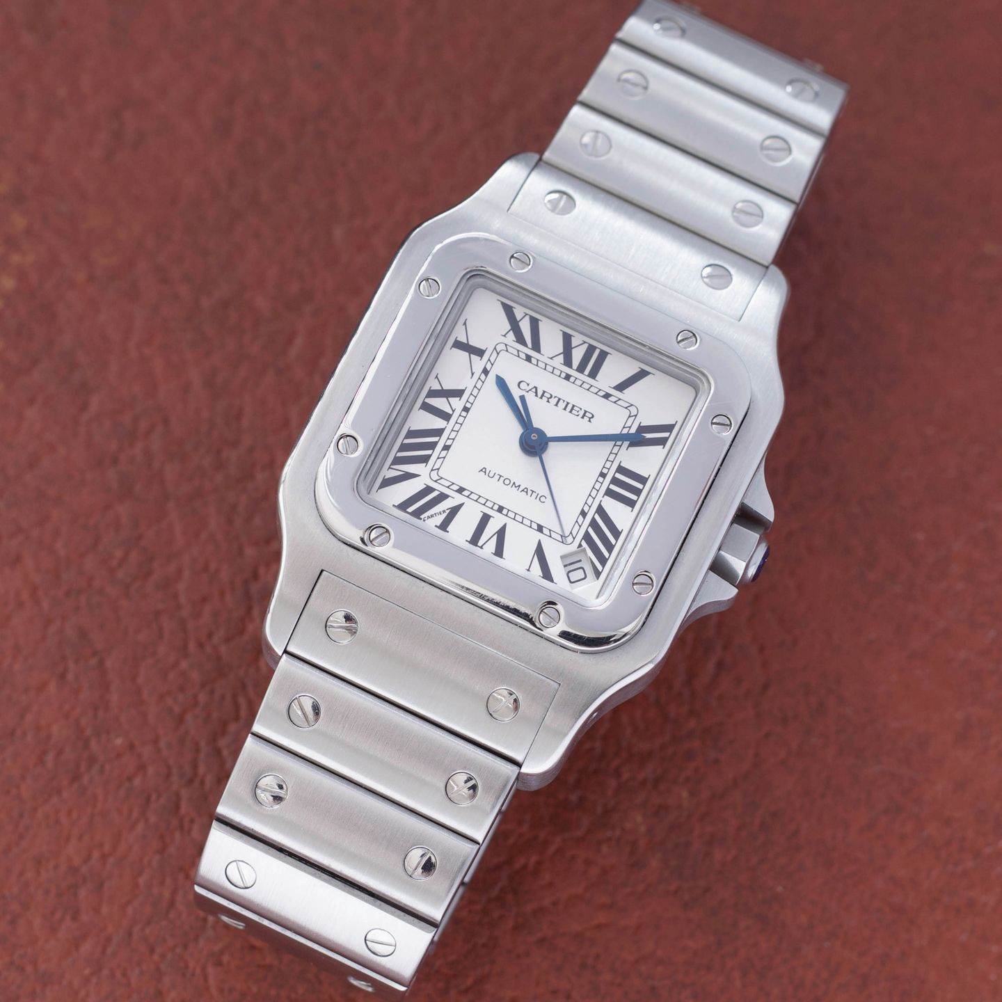 Cartier Santos Galbée 2823 (Onbekend (willekeurig serienummer)) - Zilver wijzerplaat 32mm Staal (2/8)